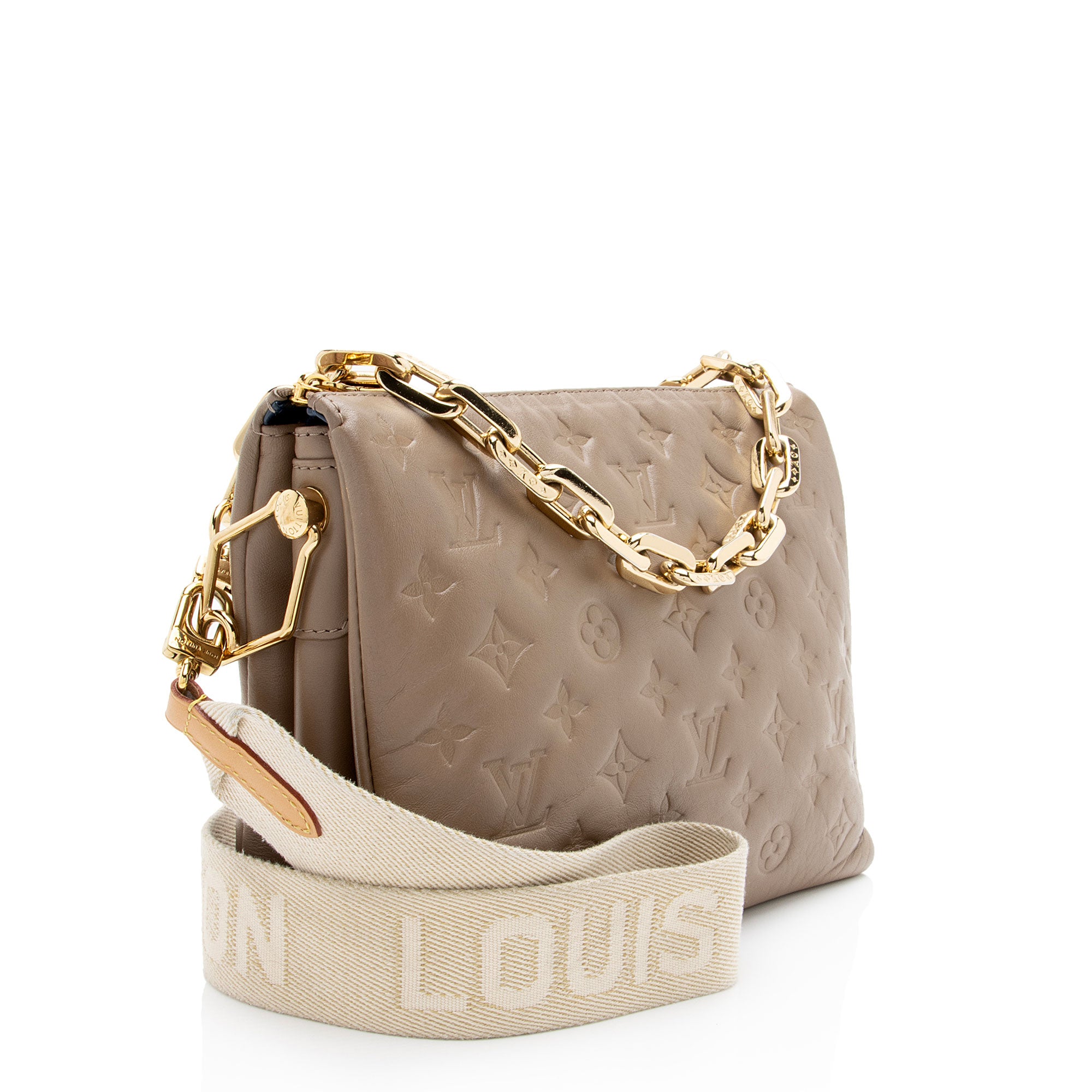 Louis Vuitton Monogram Embossed Lambskin Coussin PM Shoulder Bag