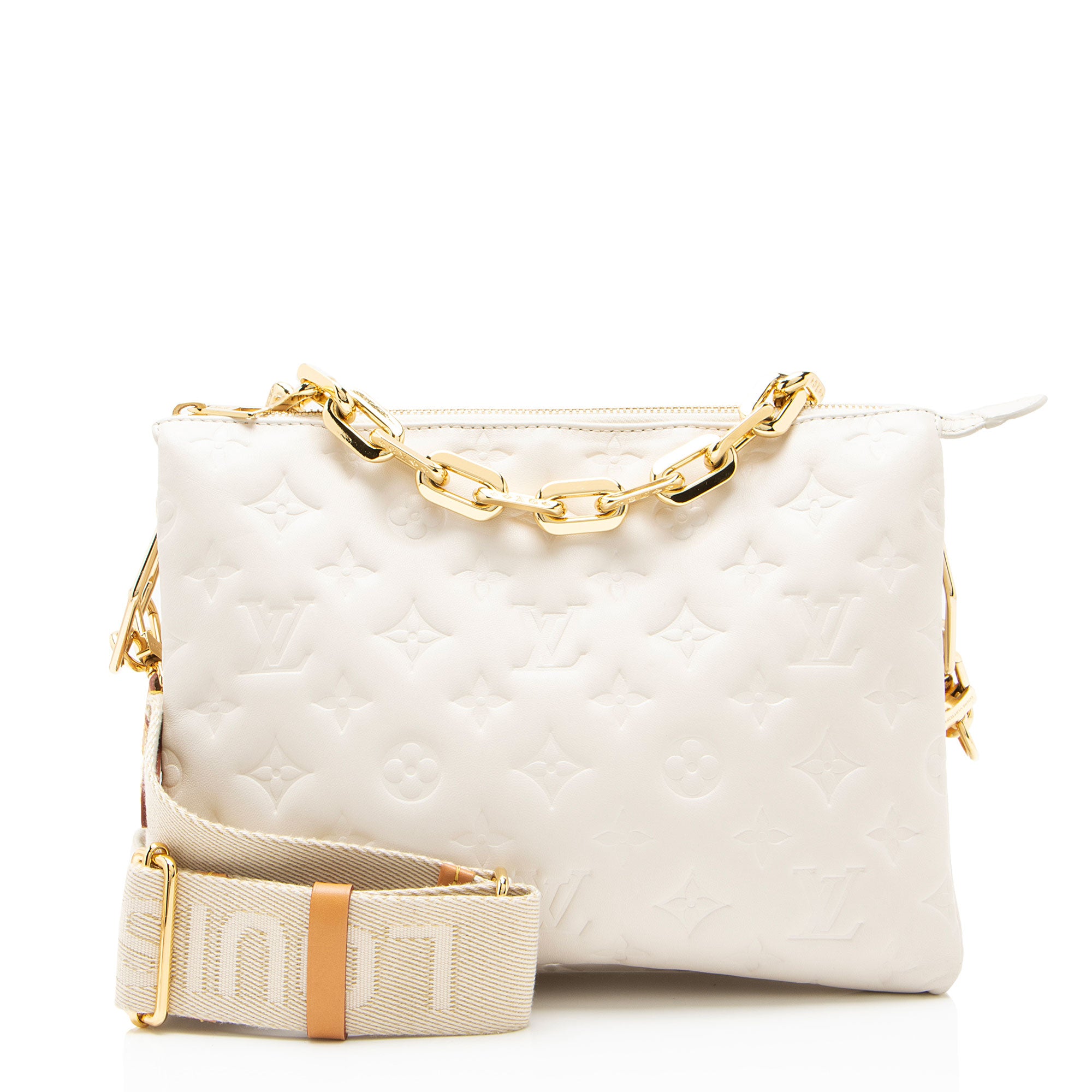 Louis Vuitton Monogram Embossed Lambskin Coussin PM Shoulder Bag