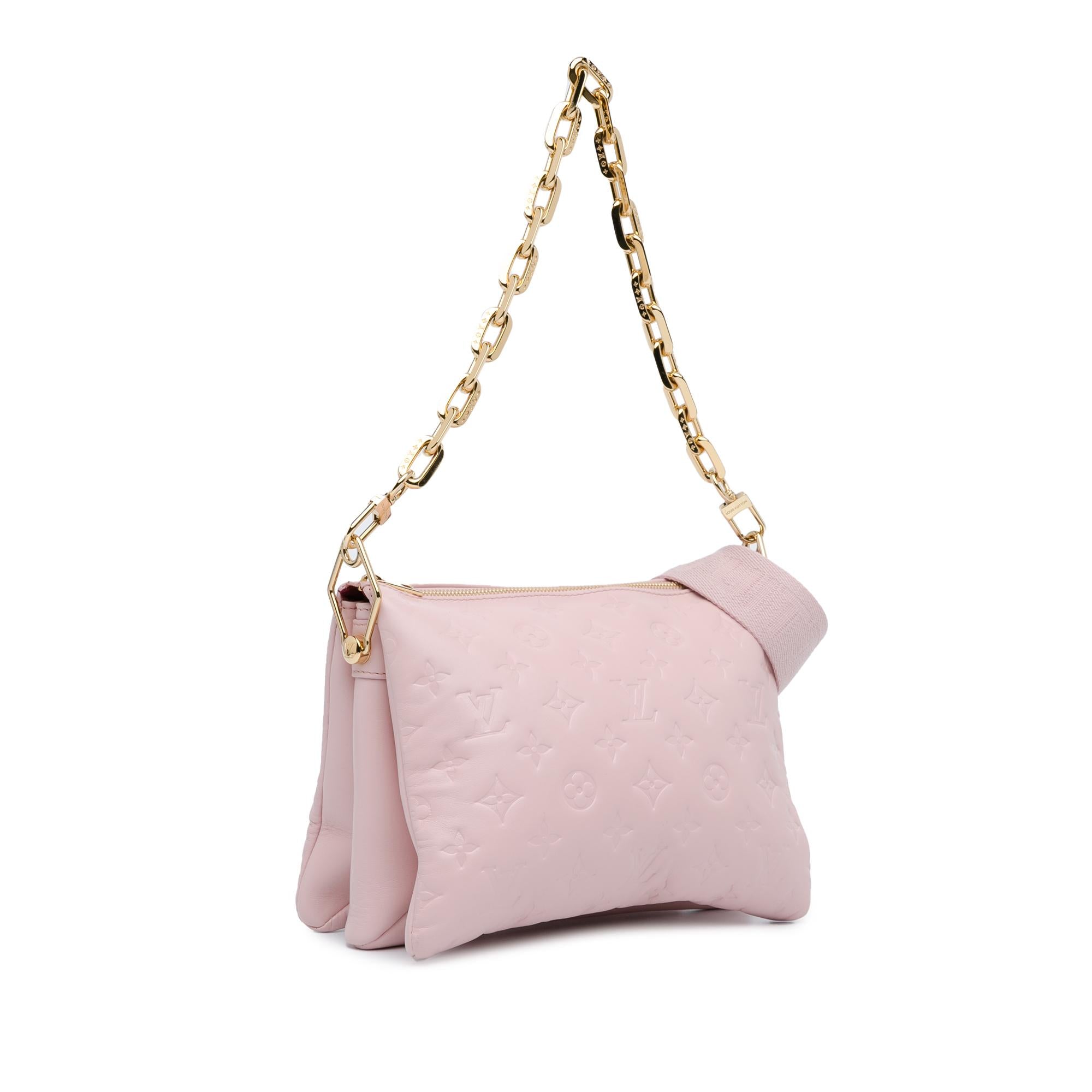 Louis Vuitton Monogram Embossed Puffy Lambskin Coussin PM (SHG-WEpuPS)