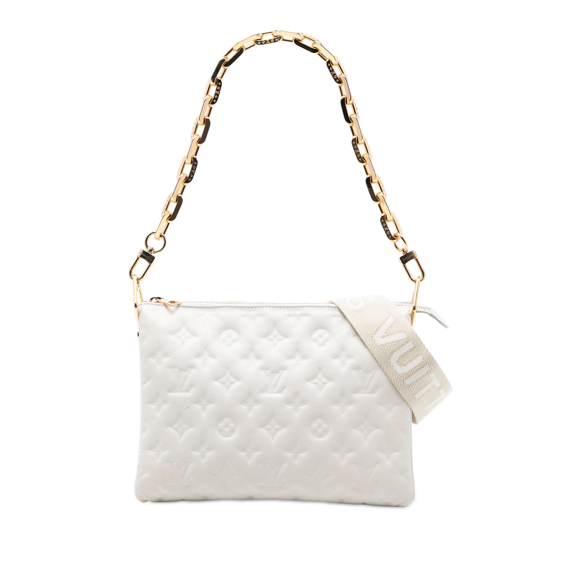 Louis Vuitton Monogram Embossed Puffy Lambskin Coussin PM