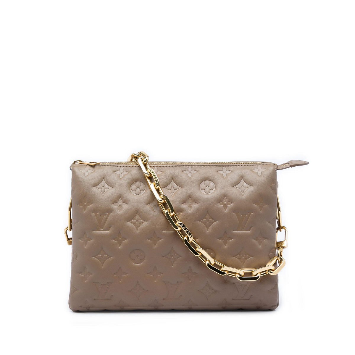Louis Vuitton Monogram Embossed Puffy Lambskin Coussin PM