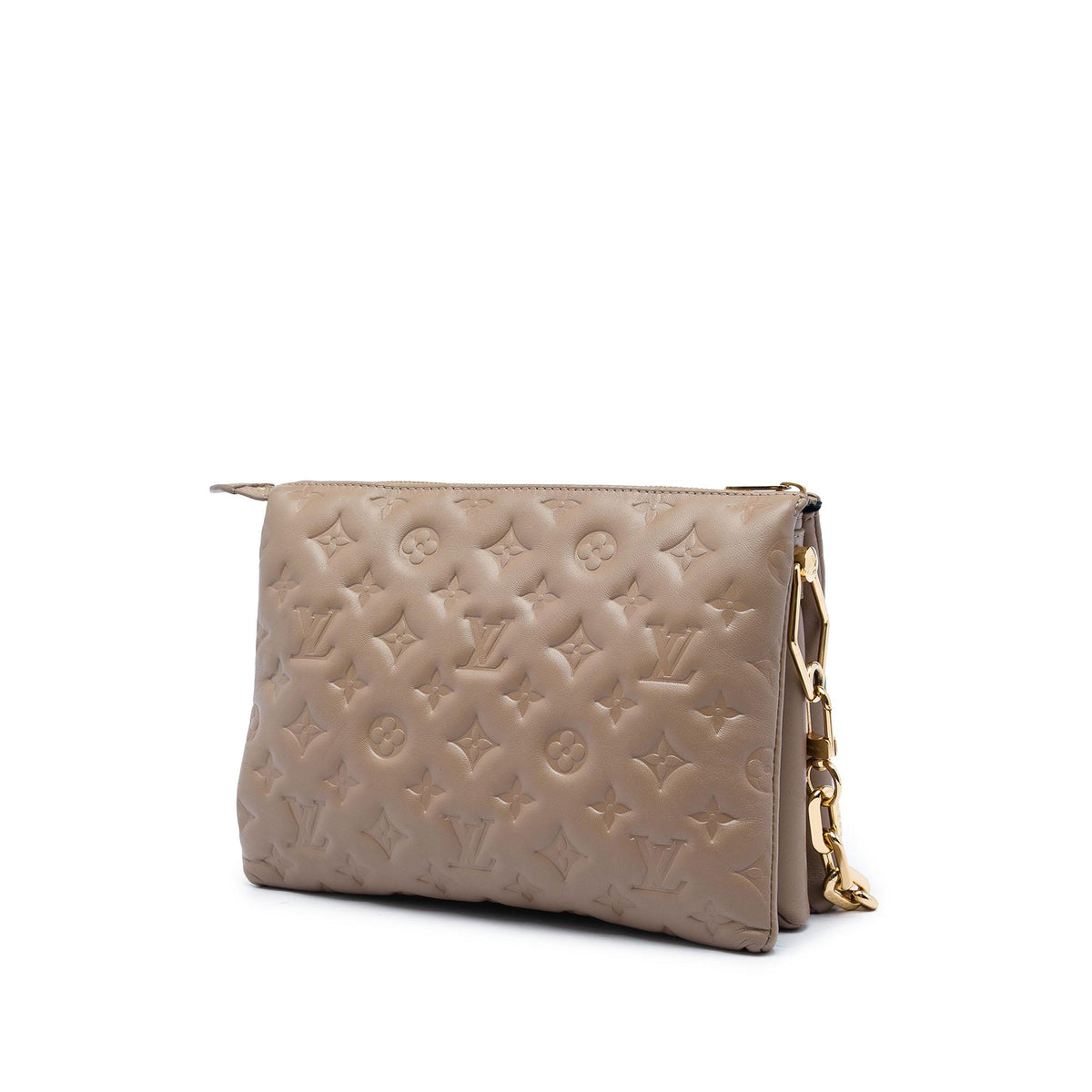 Louis Vuitton Monogram Embossed Puffy Lambskin Coussin PM