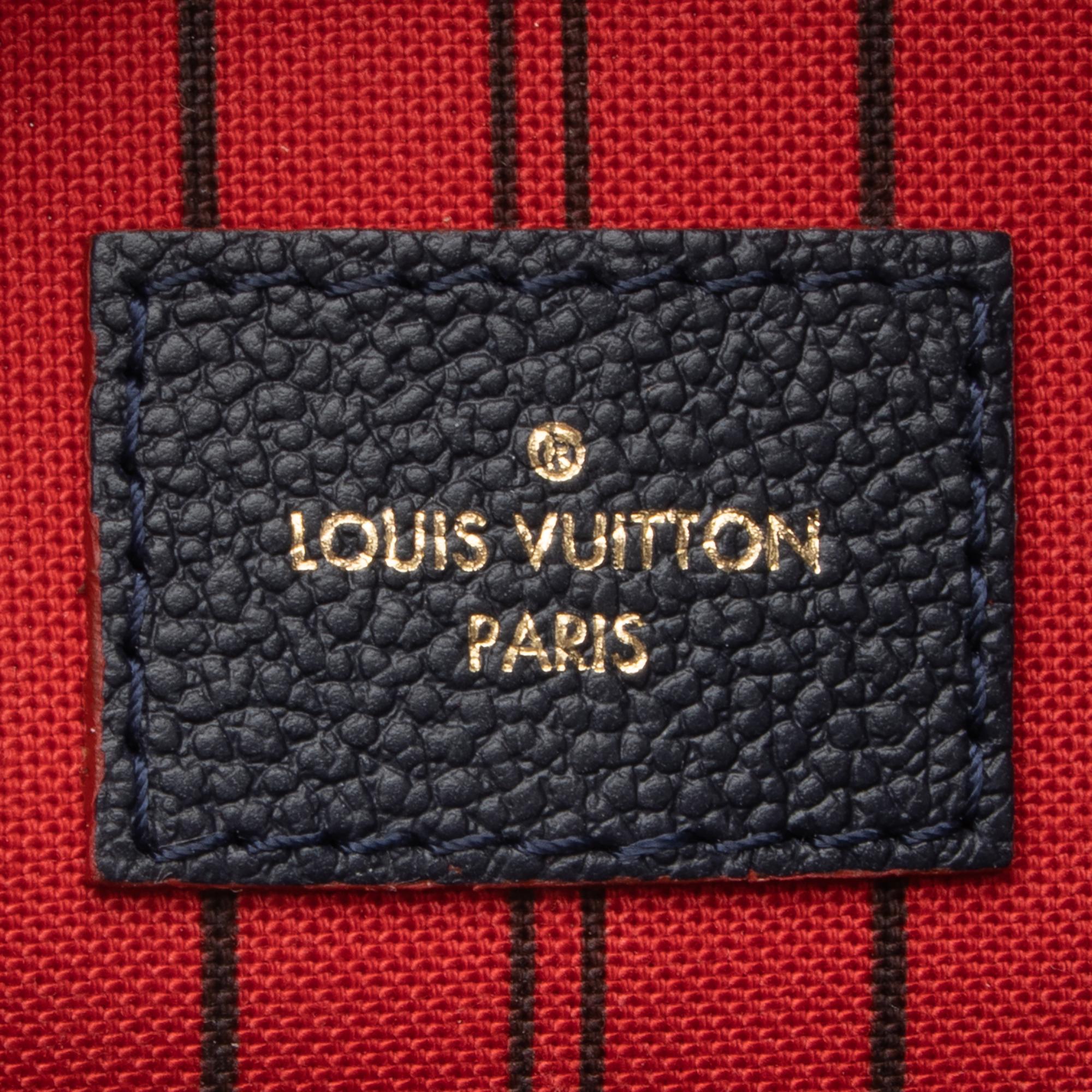 Louis Vuitton Monogram Empreinte Montaigne MM Satchel (SHF-23309)