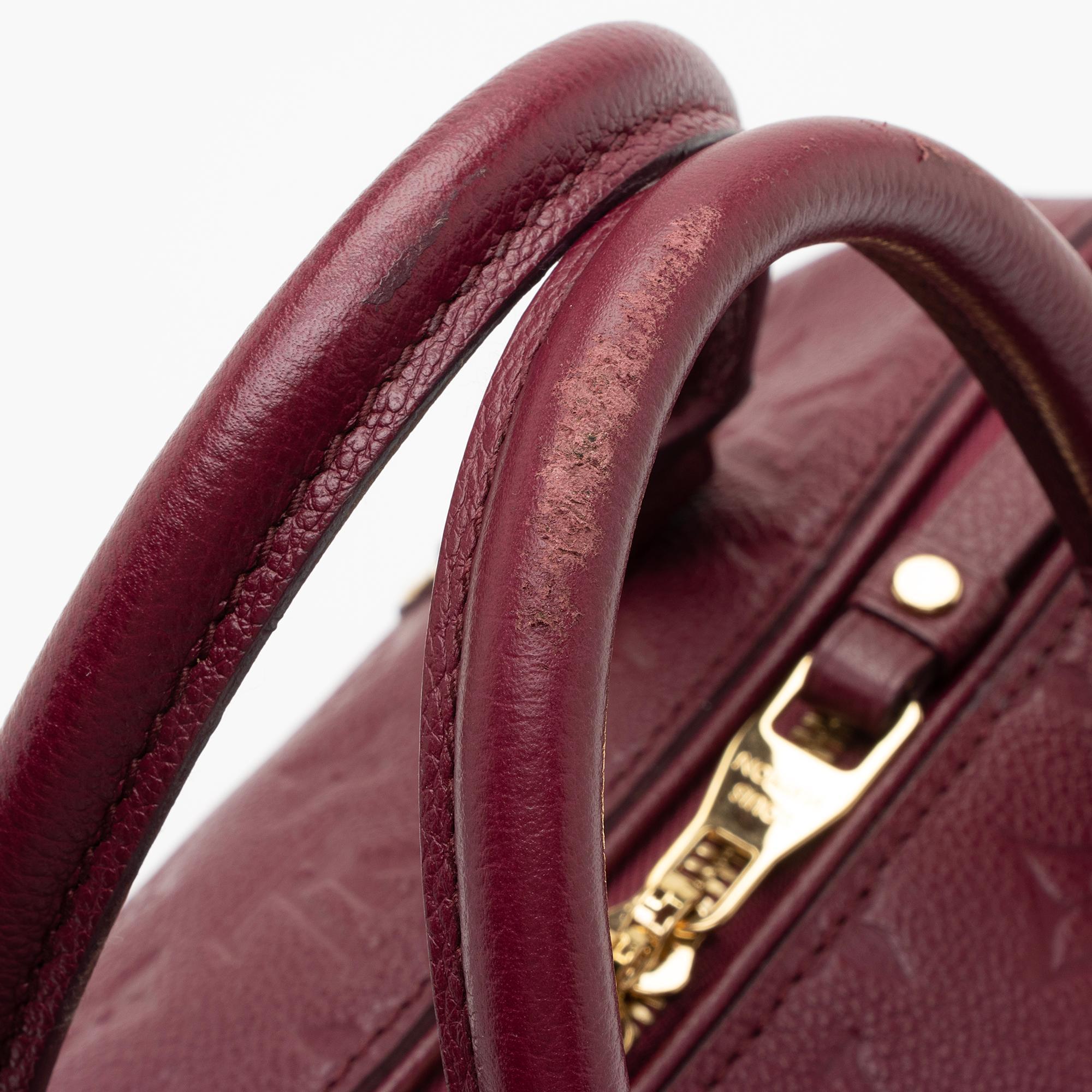 Louis Vuitton Monogram Empreinte Speedy Bandouliere 25 Satchel - FINAL SALE (SHF-7YVpMd)