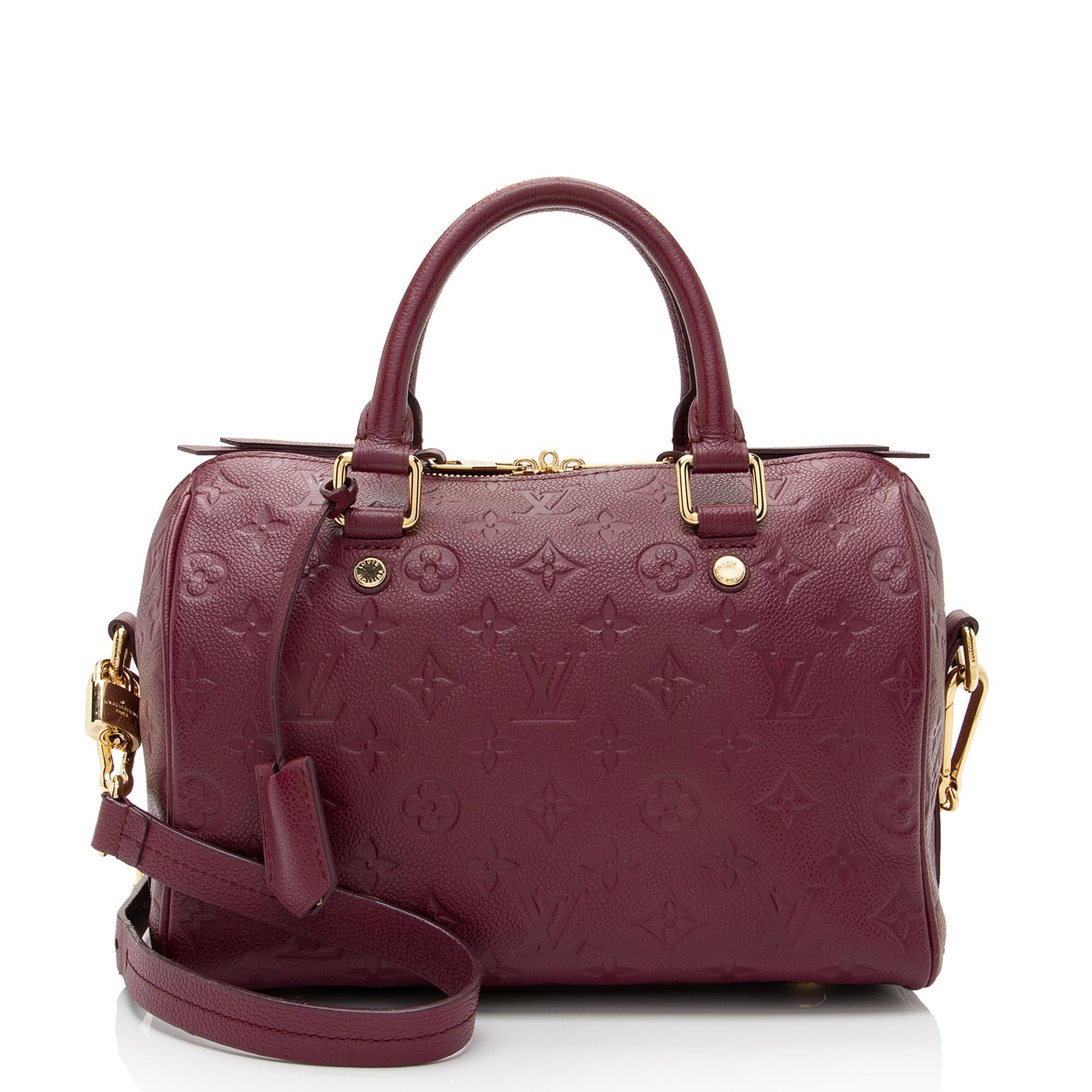 Louis Vuitton Monogram Empreinte Speedy Bandouliere 25 Satchel - FINAL SALE (SHF-7YVpMd)