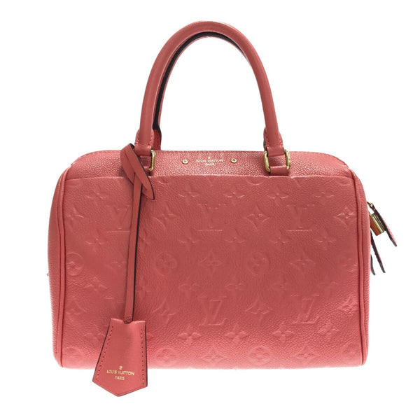 Pink Louis Vuitton Monogram Empreinte Speedy Bandouliere 25