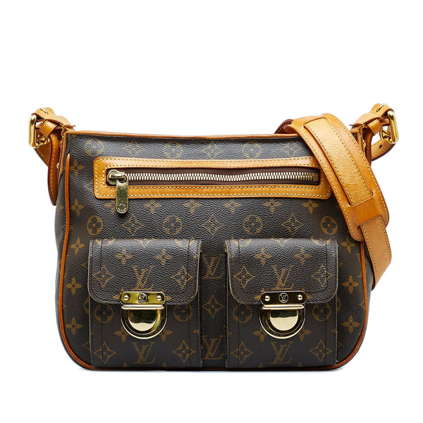 Louis Vuitton Hudson Shoulder Bag GM Brown Canvas Monogram 