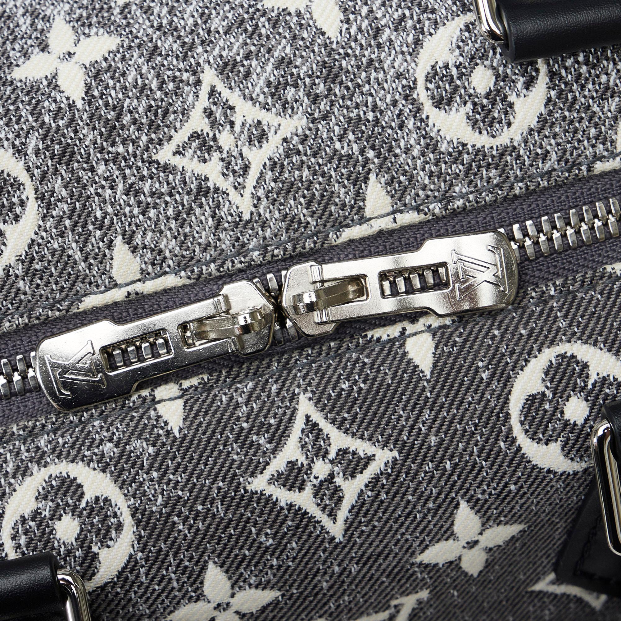 Louis Vuitton Monogram Jacquard Denim Speedy Bandouliere 25 (SHG-F17z6J)