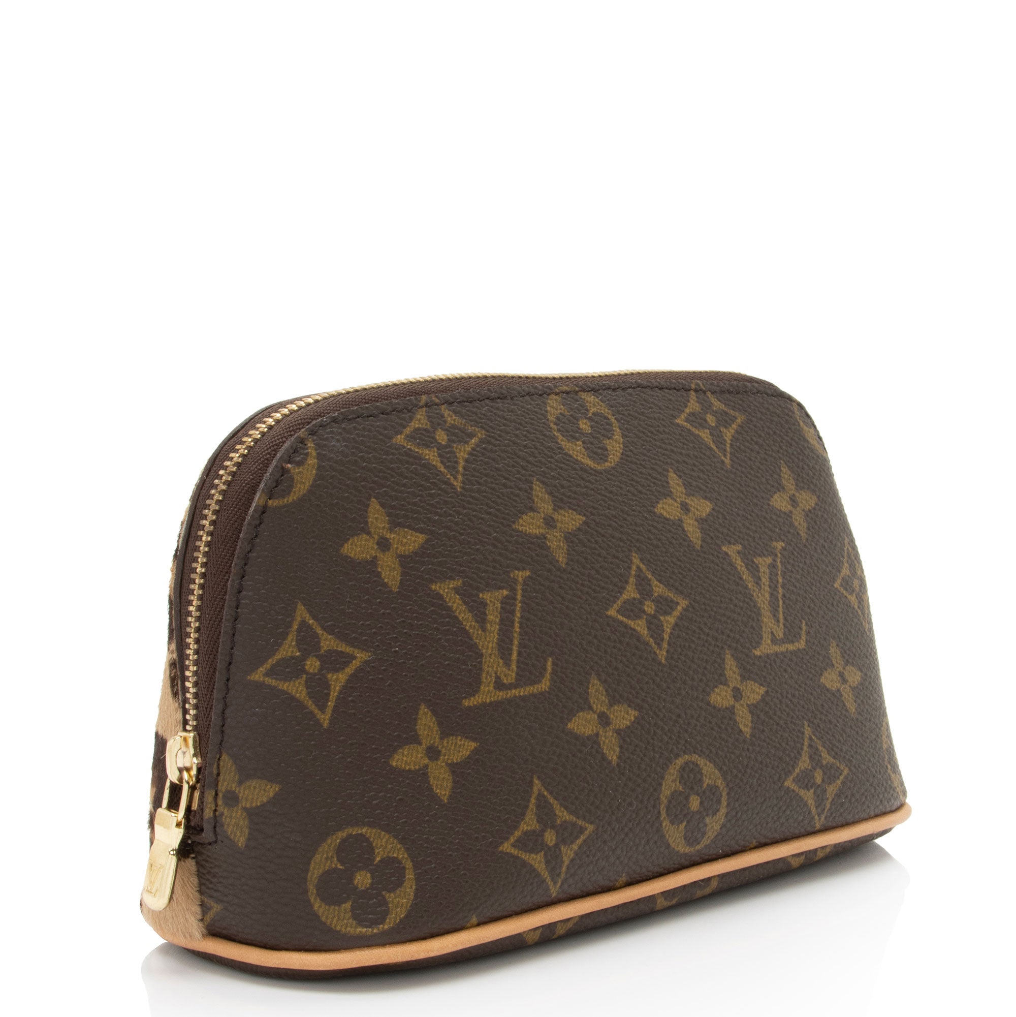 Louis Vuitton Monogram Leopard Print Pony Hair Azzedine Alaia Cosmetic Pouch (SHF-E6mACQ)