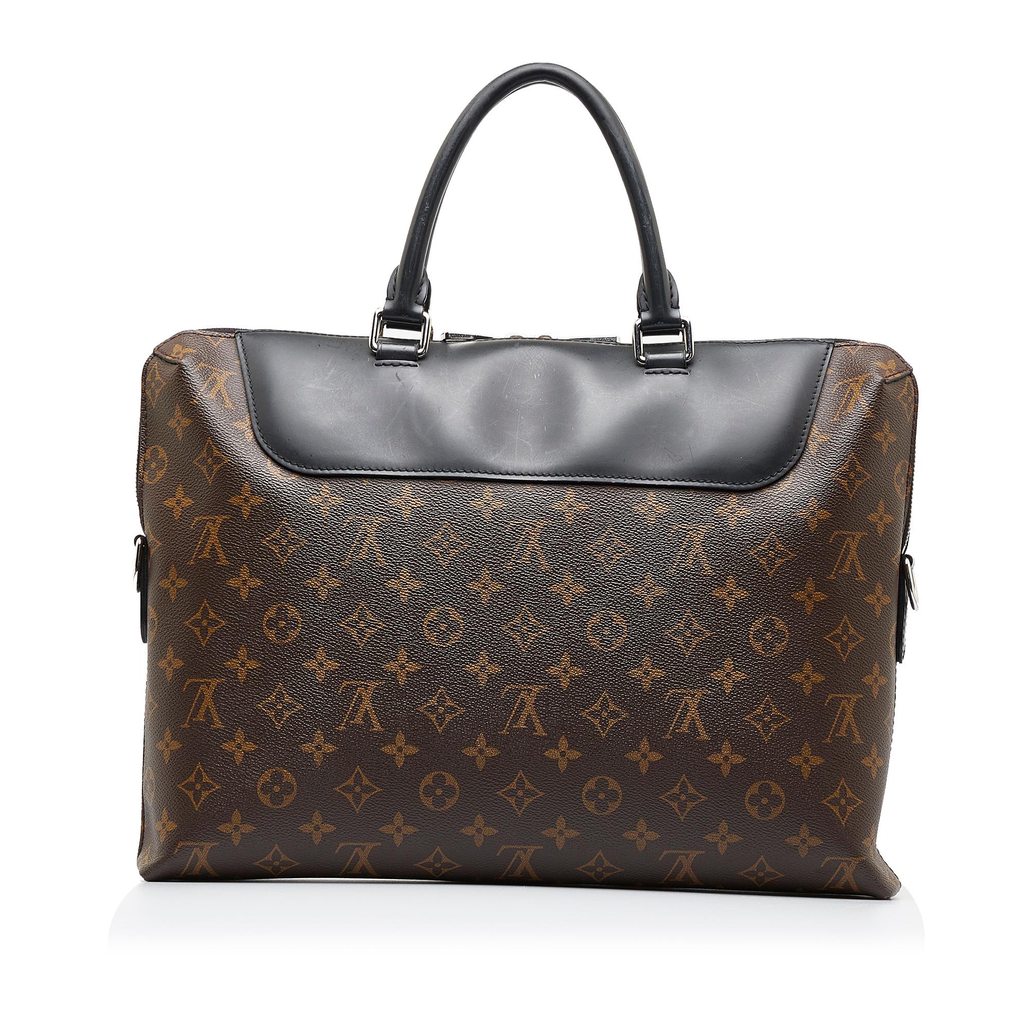 Louis Vuitton Monogram Macassar Porte Documents Jour NM (SHG-YTFYZj)