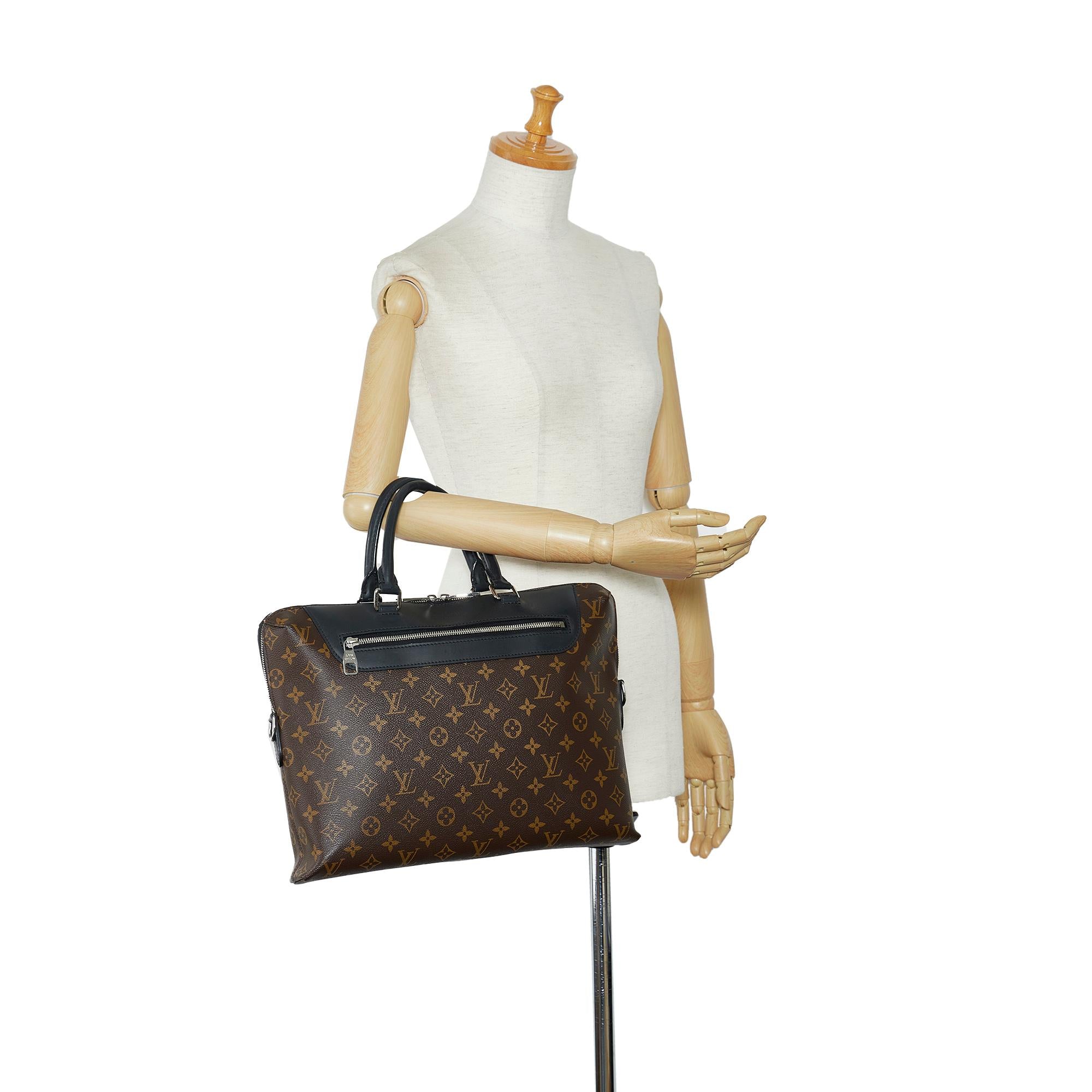 Louis Vuitton Monogram Macassar Porte Documents Jour NM (SHG-YTFYZj)