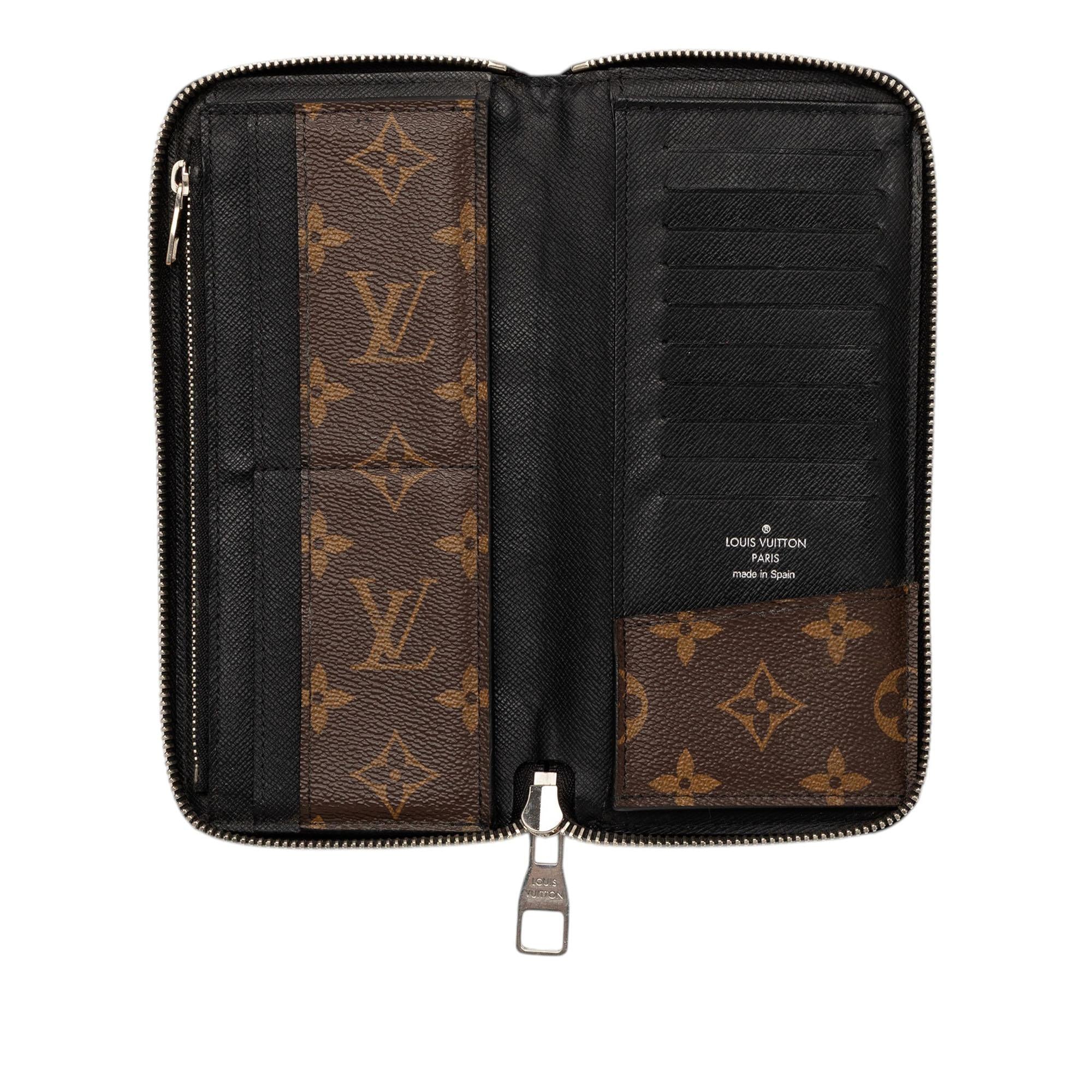 Louis Vuitton Monogram Macassar Vertical Zippy Wallet