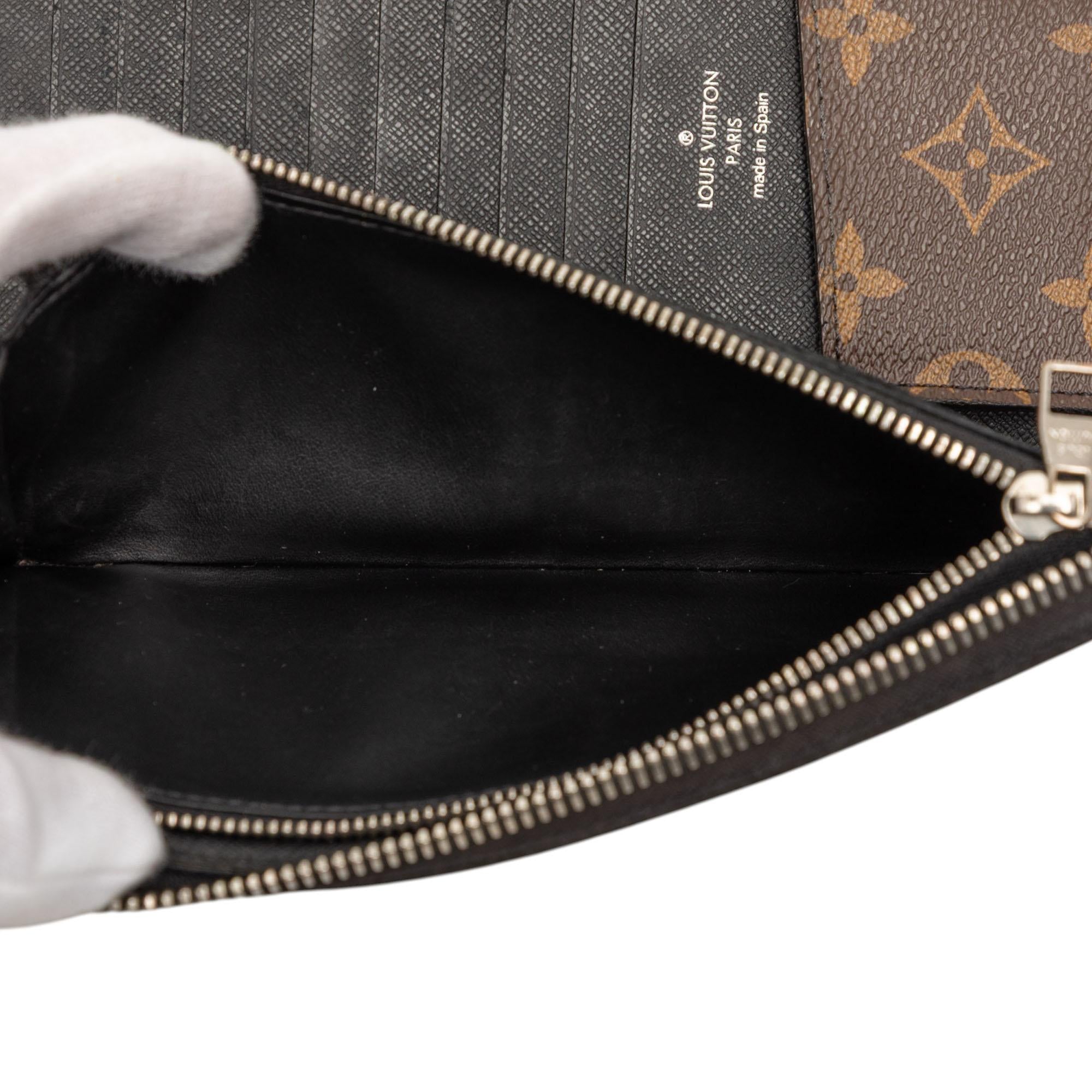 Louis Vuitton Monogram Macassar Vertical Zippy Wallet