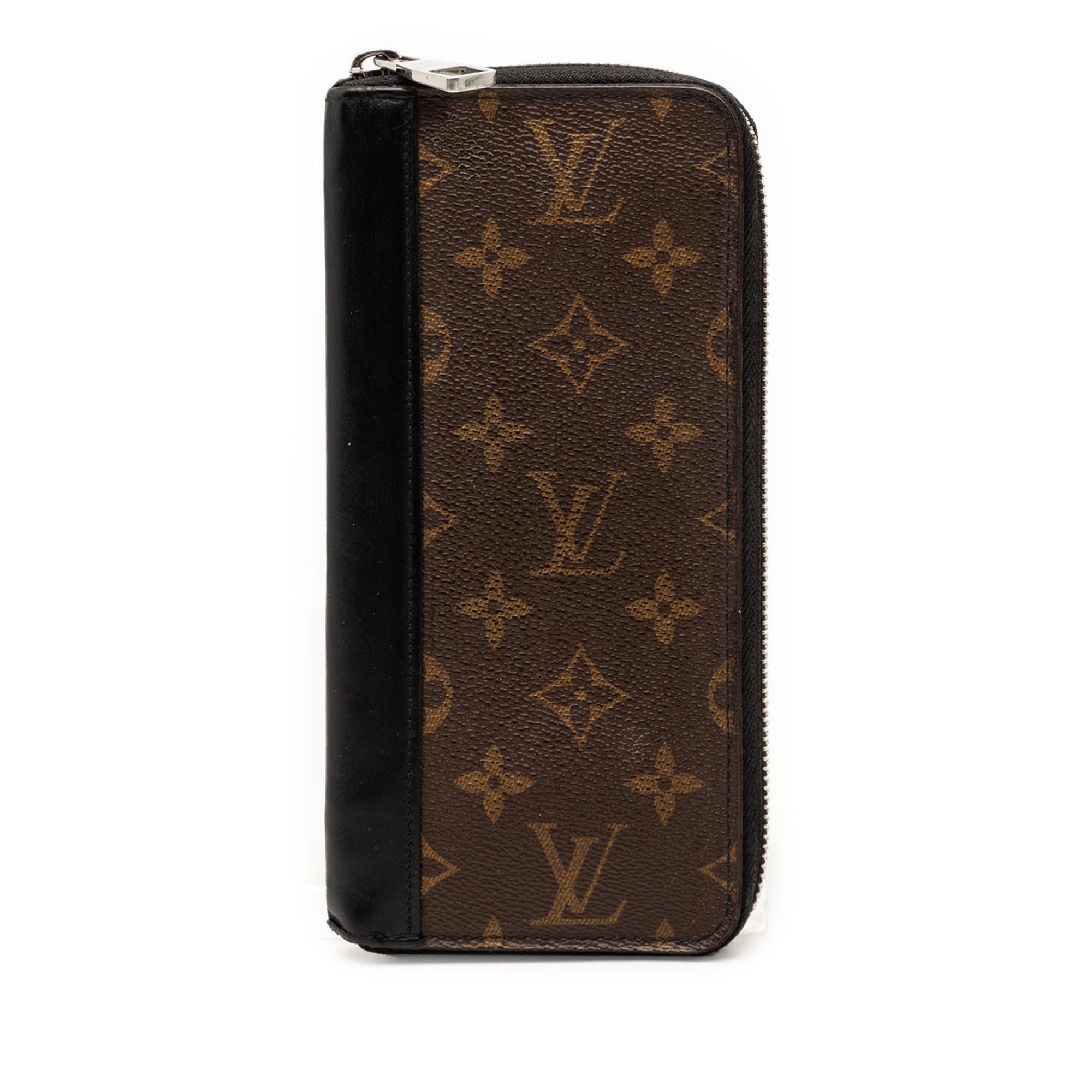 Louis Vuitton Monogram Macassar Vertical Zippy Wallet
