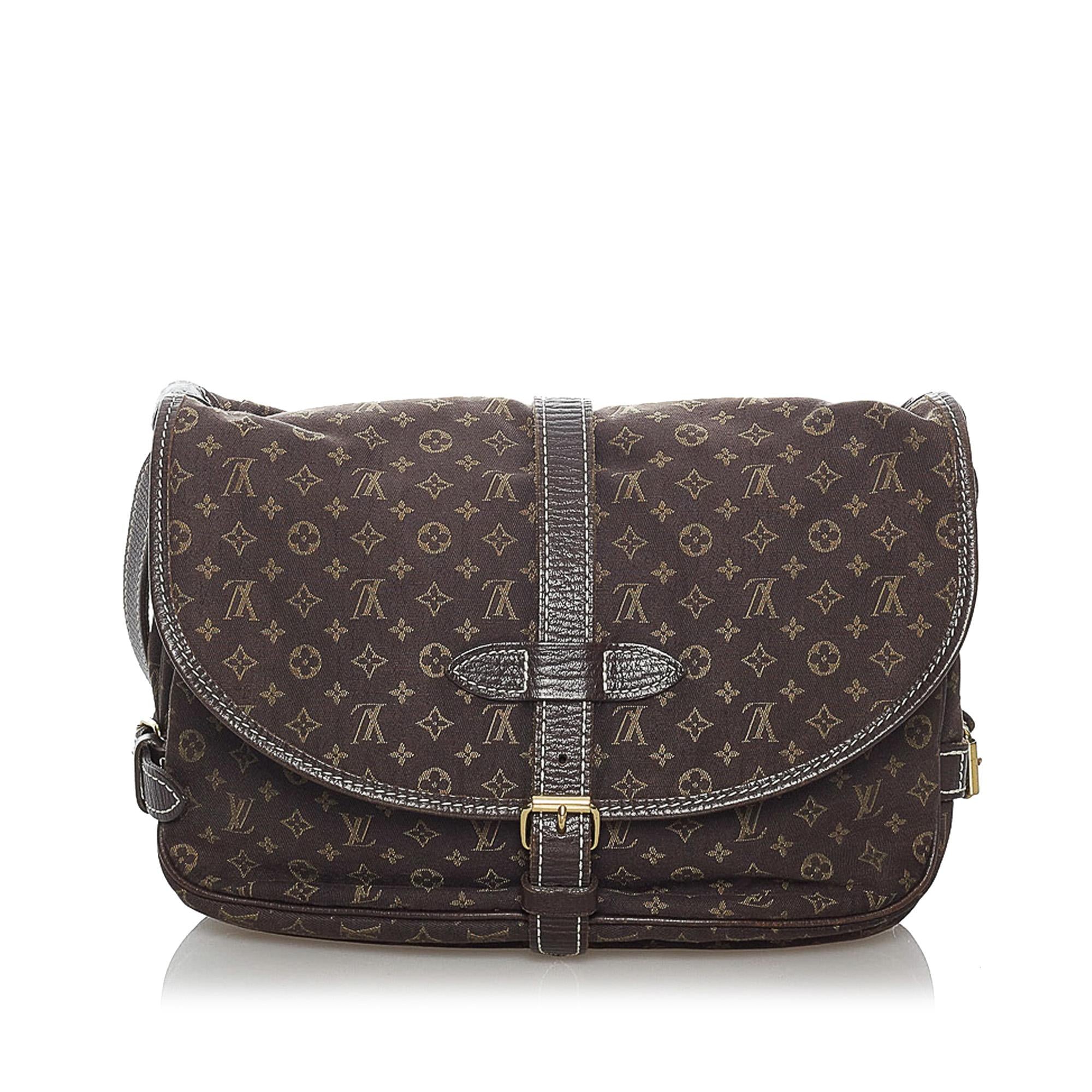 Louis Vuitton Monogram Mini Lin Saumur (SHG-ebR5Au)