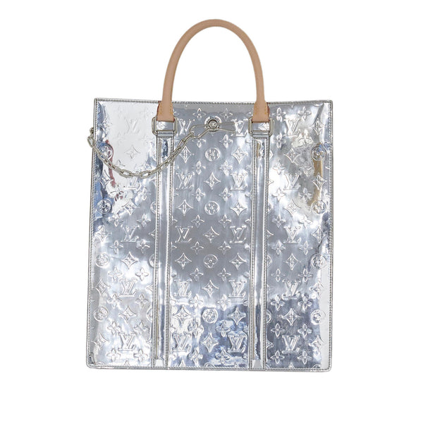 Louis Vuitton Louis Vuitton Monogram Mirror Sack Plastic Tote Bag Silver  Patent