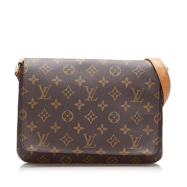 Brown Louis Vuitton Monogram Musette Tango Short Strap Bag