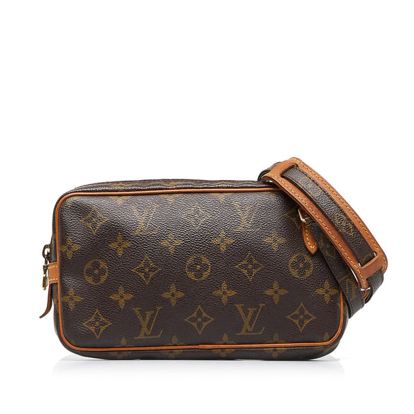 Louis Vuitton Marly Brown Canvas Shoulder Bag (Pre-Owned)
