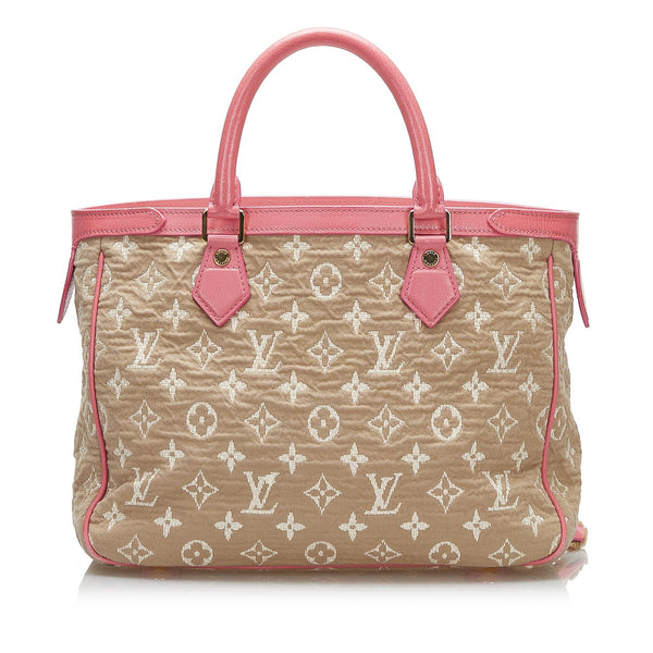Louis Vuitton Monogram Sabia Cabas MM M93496 Handbag Tan Pink