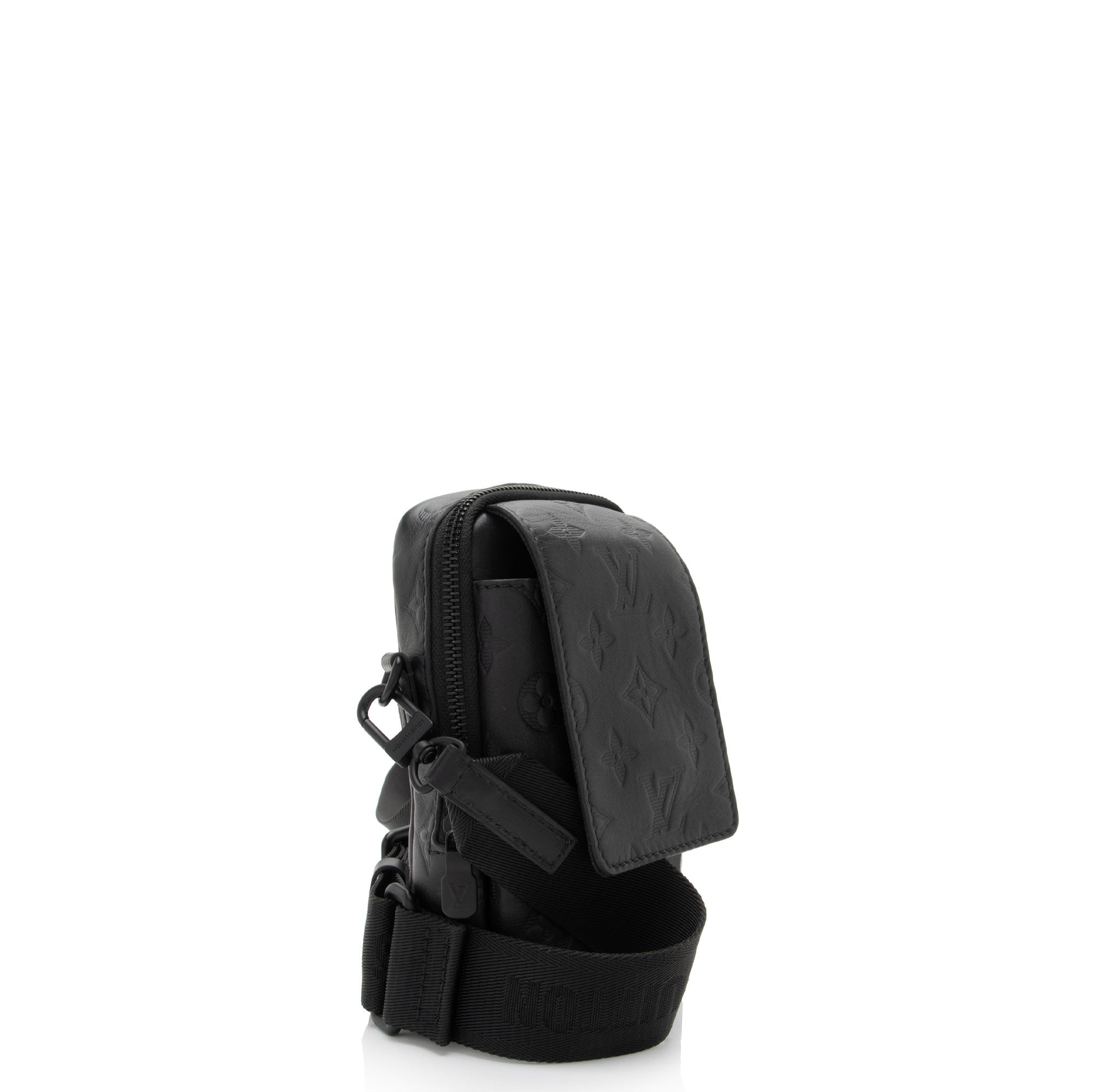 Louis Vuitton Monogram Shadow Double Phone Pouch (SHF-j03Mg2)