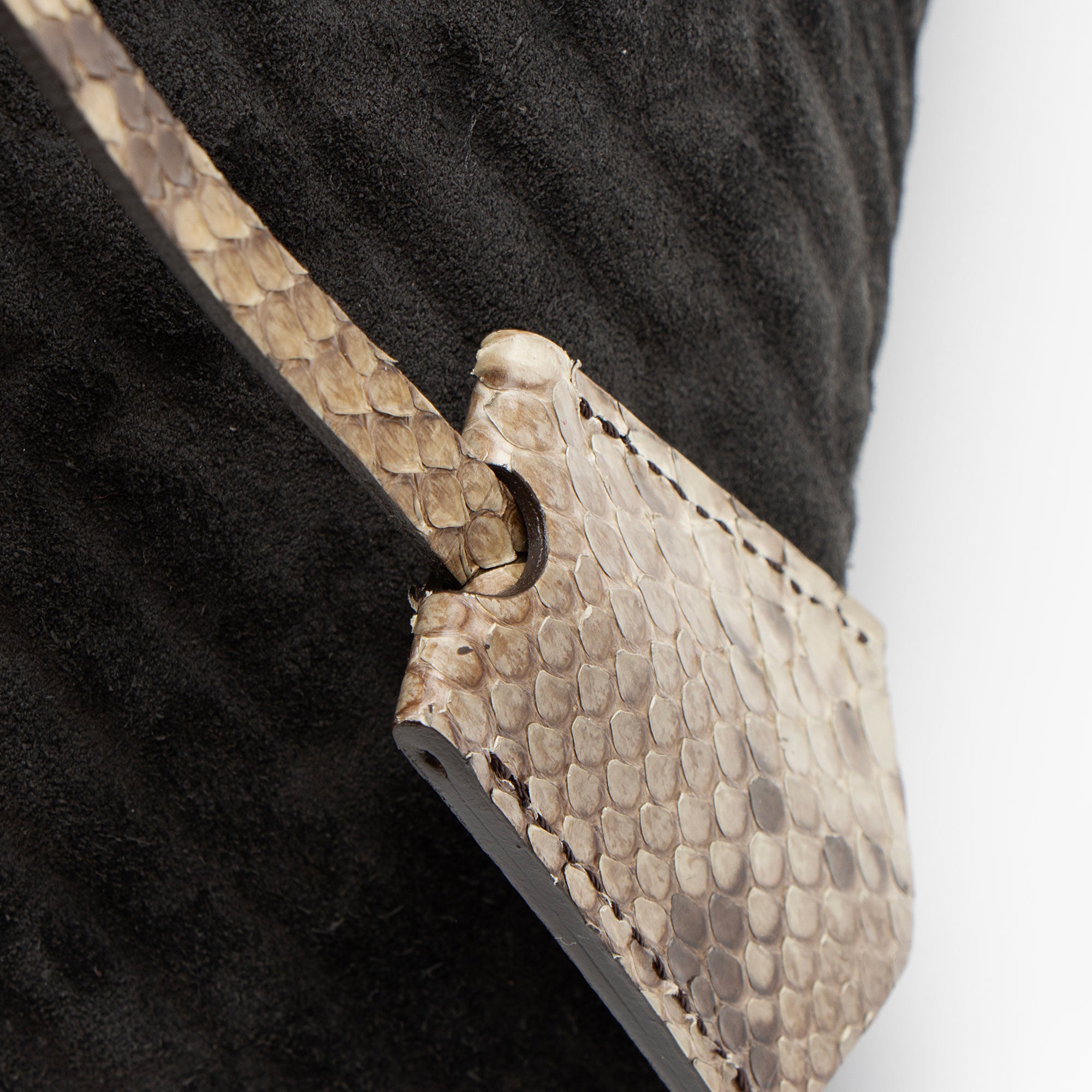 Louis Vuitton Monogram Embossed Suede Python Wish Bag