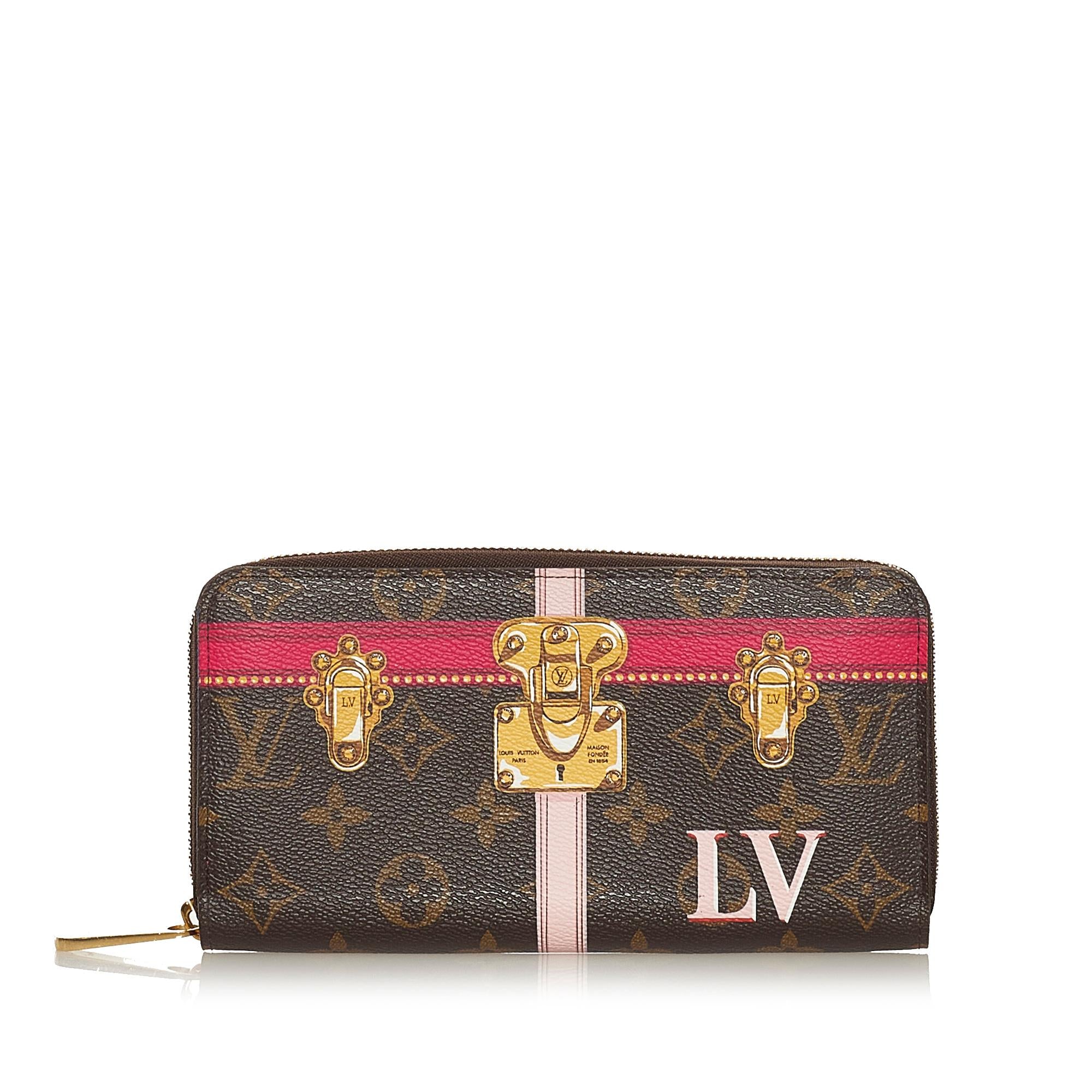Louis Vuitton Monogram Summer Trunks Zippy Wallet (SHG-34392)