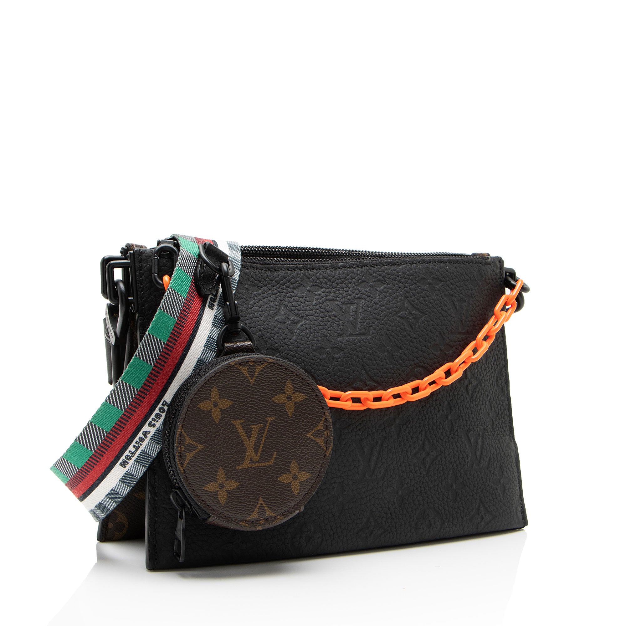 Louis Vuitton Monogram Taurillon In The Loop Trio Pouch