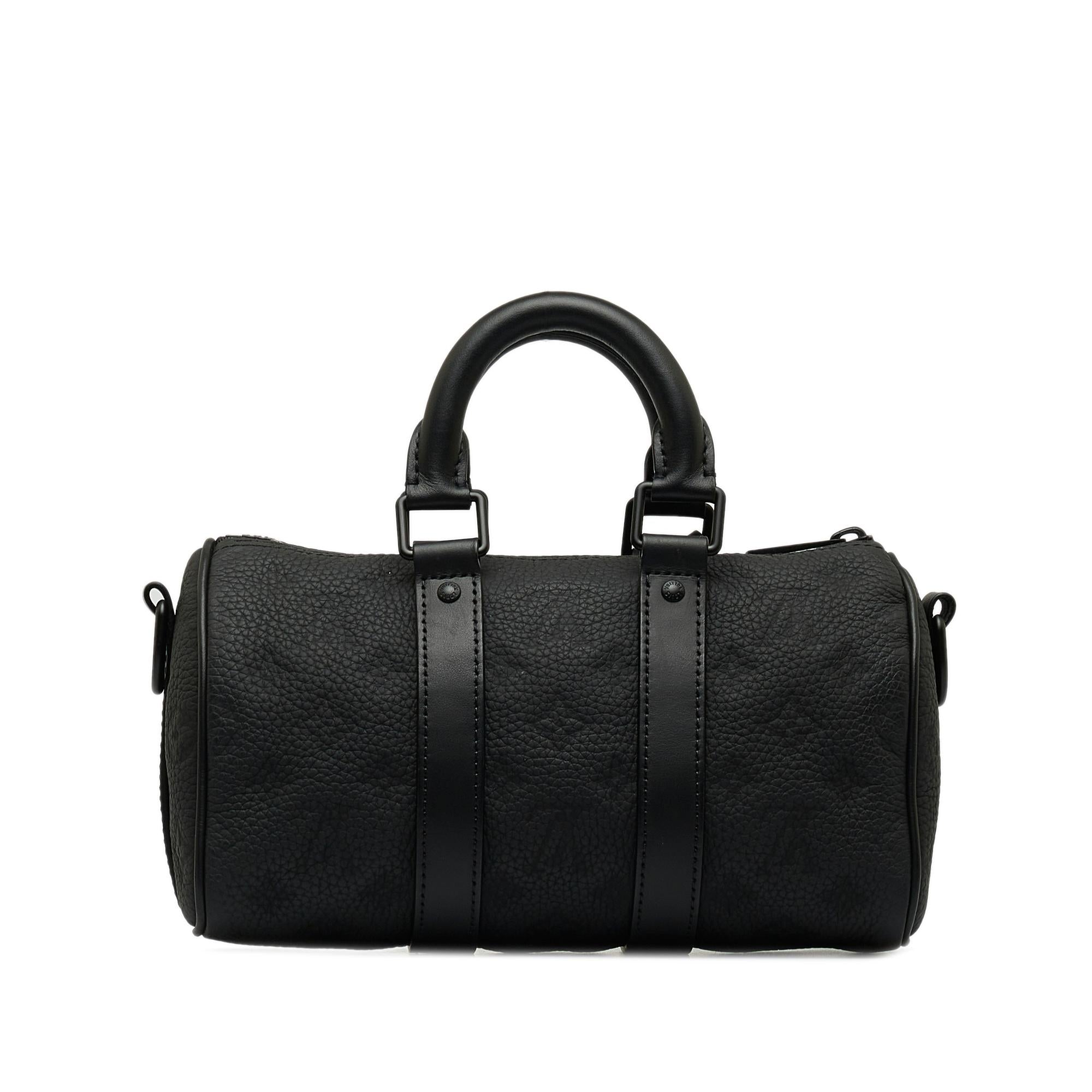 Louis Vuitton Monogram Taurillon Keepall Bandouliere 25 (SHG-ELloz4)