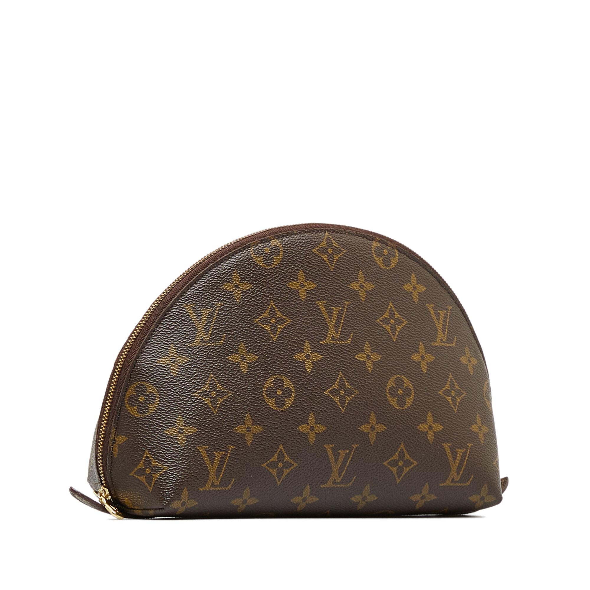 Louis Vuitton Monogram Trousse Demi Ronde Cosmetic Pouch (SHG-0l8t53)