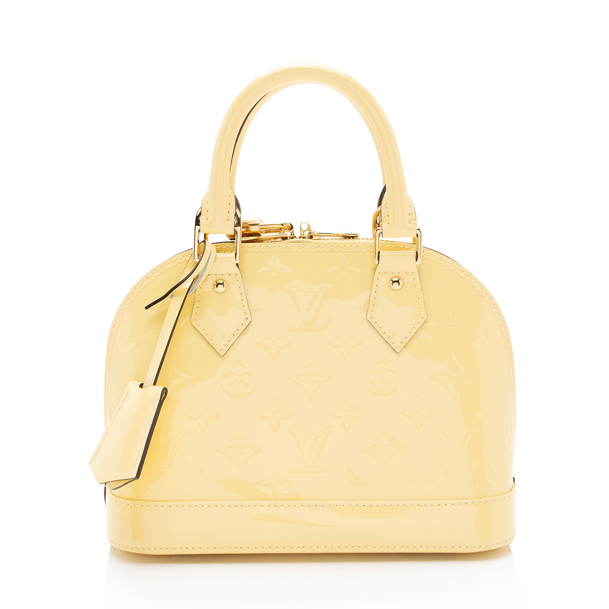 Louis Vuitton Monogram Vernis Alma BB Satchel (SHF-KPekdc)