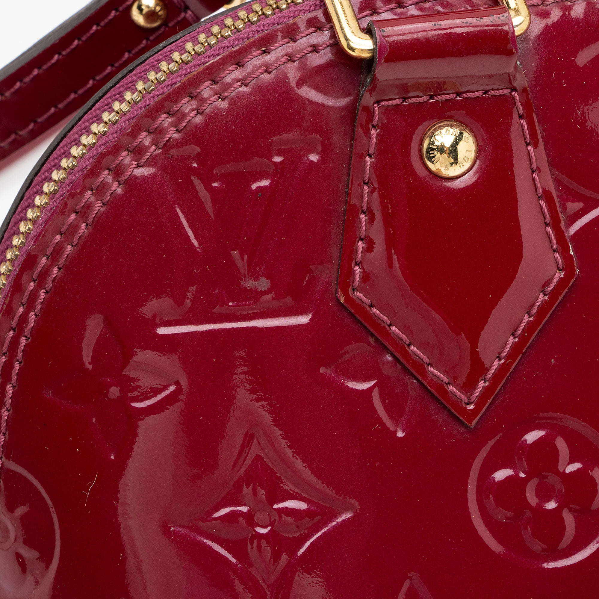 Louis Vuitton Monogram Vernis Alma BB Satchel (SHF-3pzOjE)