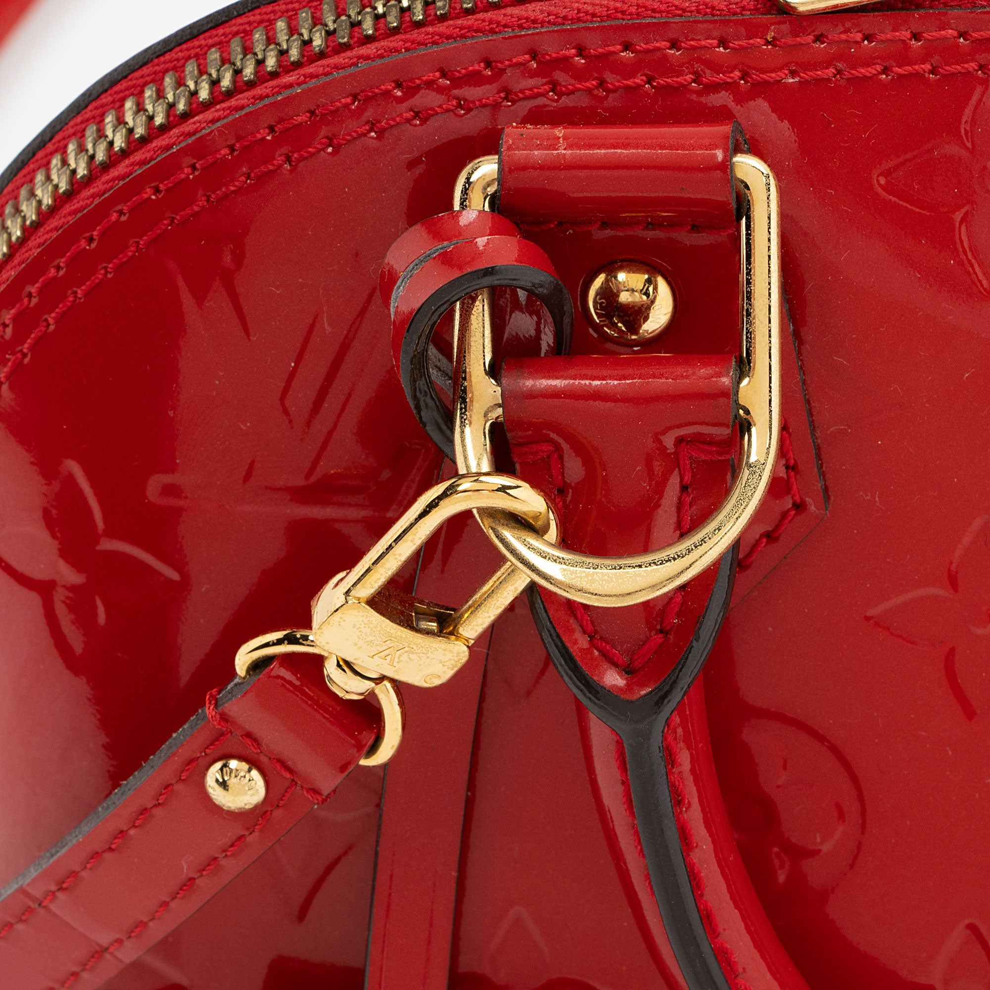 Louis Vuitton Monogram Vernis Alma BB Satchel (SHF-DFP050)