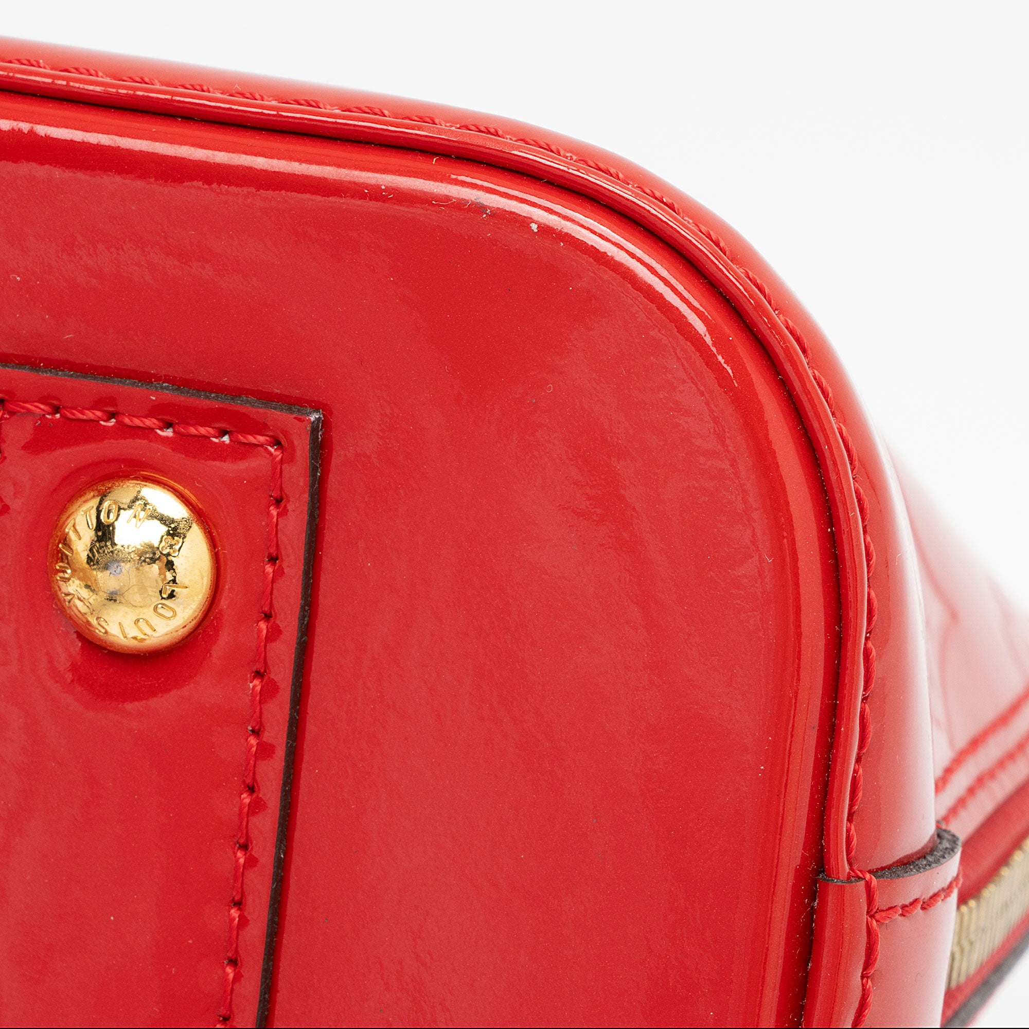 Louis Vuitton Monogram Vernis Alma BB Satchel (SHF-DFP050)