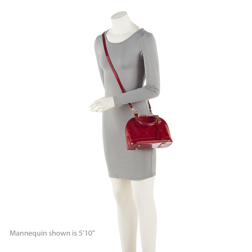Louis Vuitton Monogram Vernis Alma BB Satchel (SHF-DFP050)