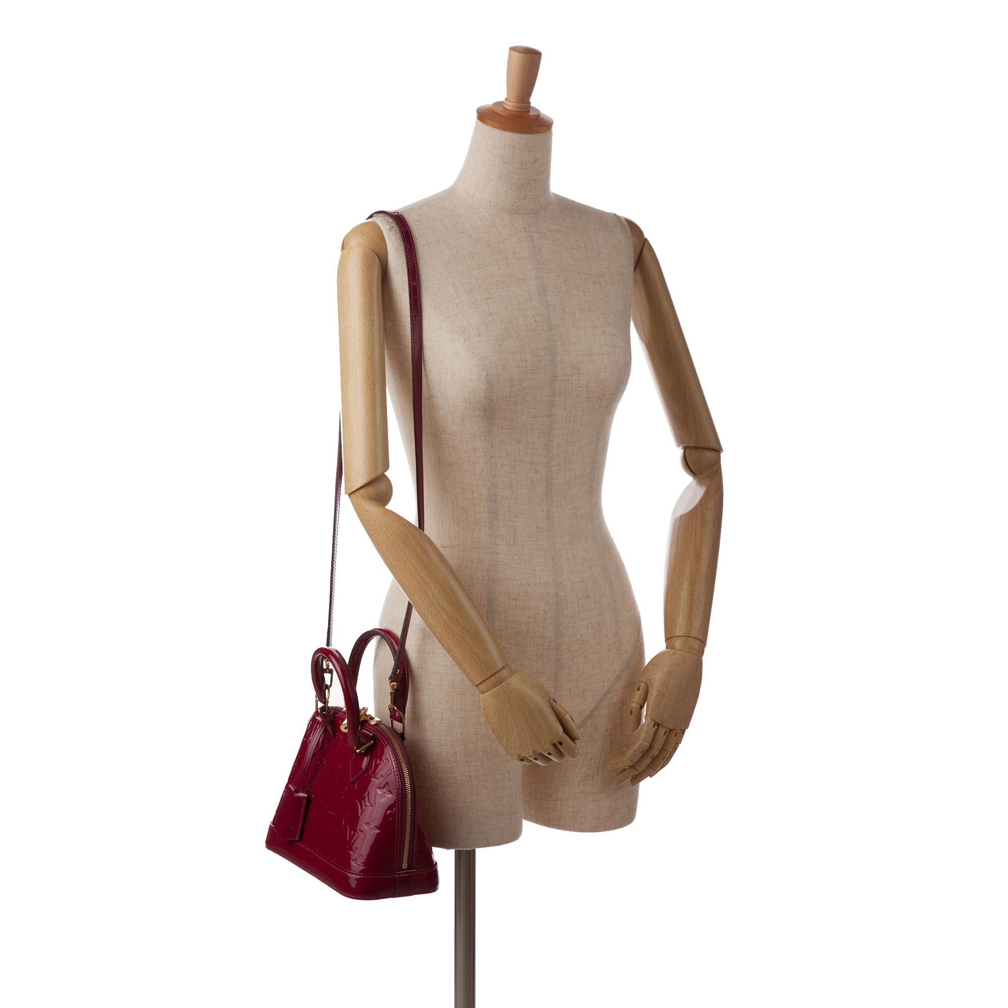 Louis Vuitton Monogram Vernis Alma BB (SHG-Mystay)