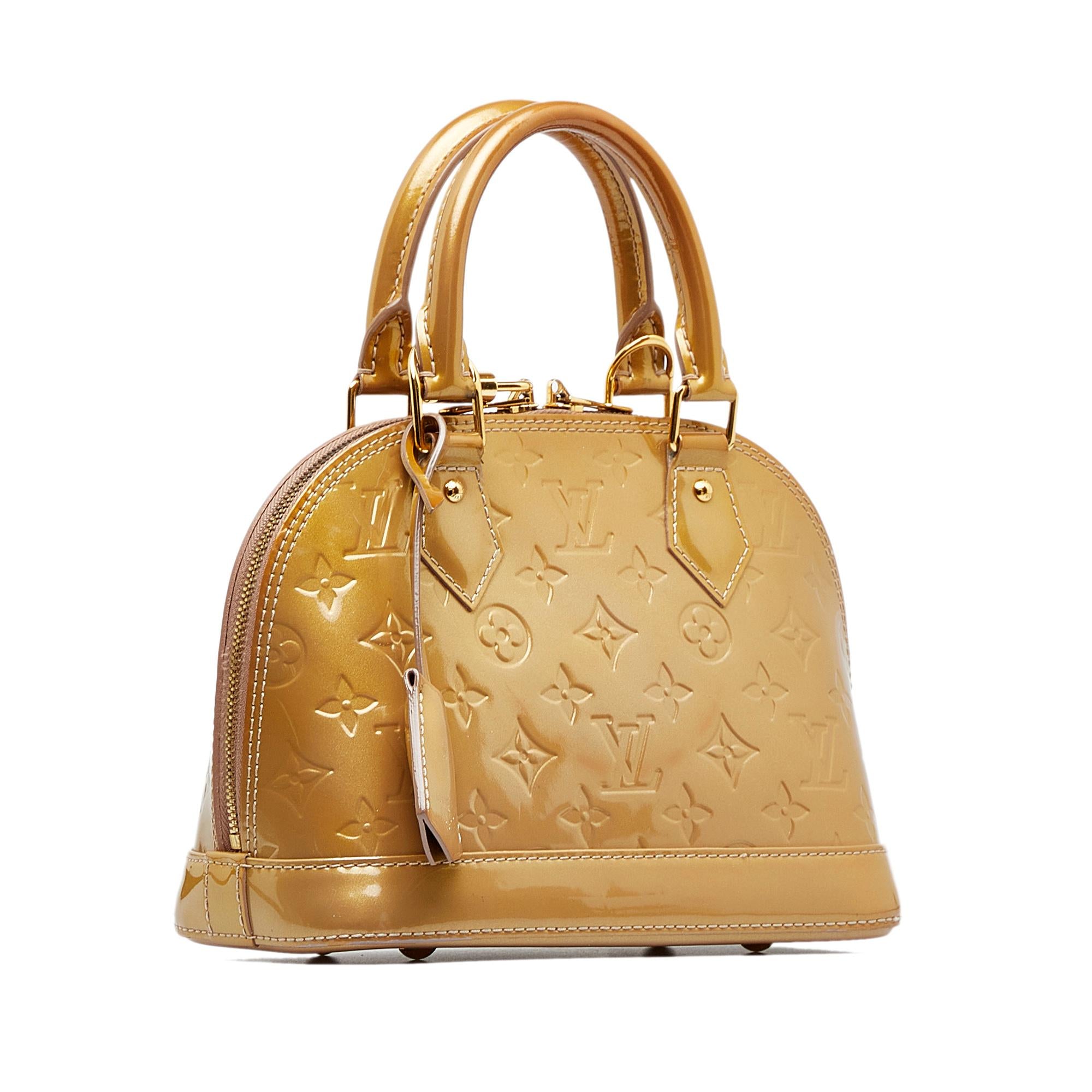 Louis Vuitton Monogram Vernis Alma BB (SHG-zw2oA4)