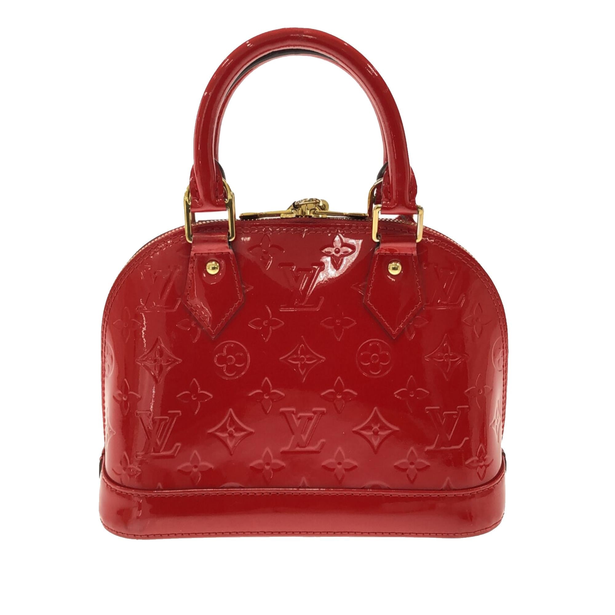 Louis Vuitton Monogram Vernis Alma BB (SHG-dJprRU)