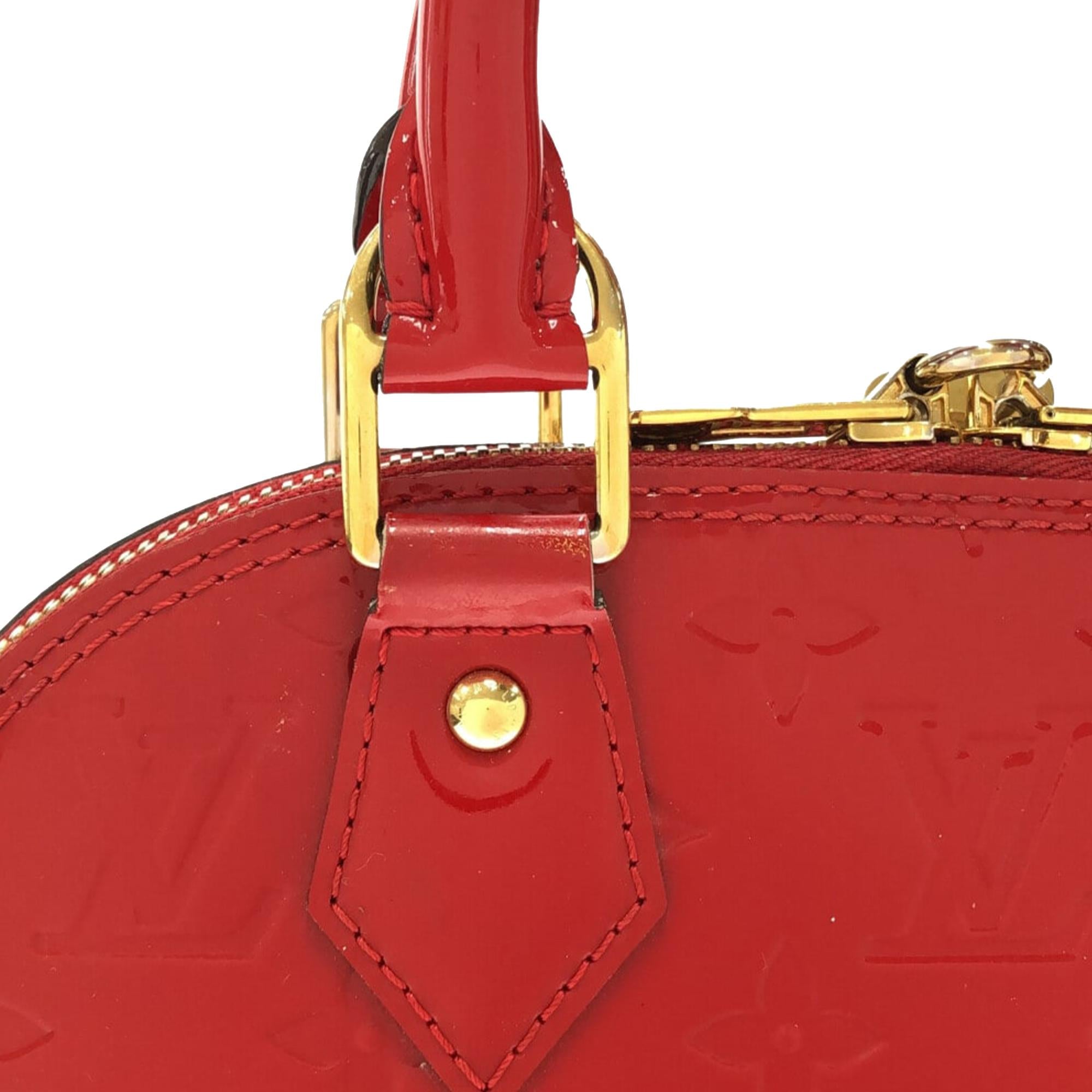 Louis Vuitton Monogram Vernis Alma BB (SHG-dJprRU)