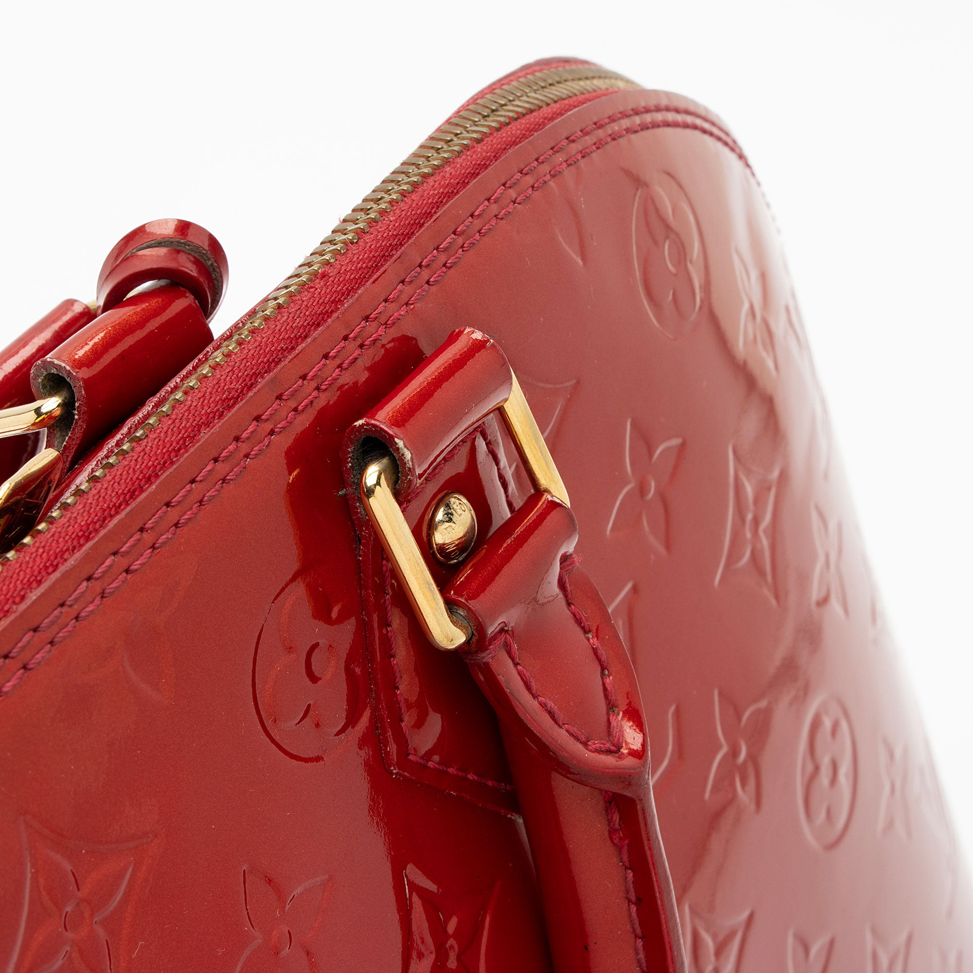 Louis Vuitton Monogram Vernis Alma GM Satchel (SHF-7bvjjk)