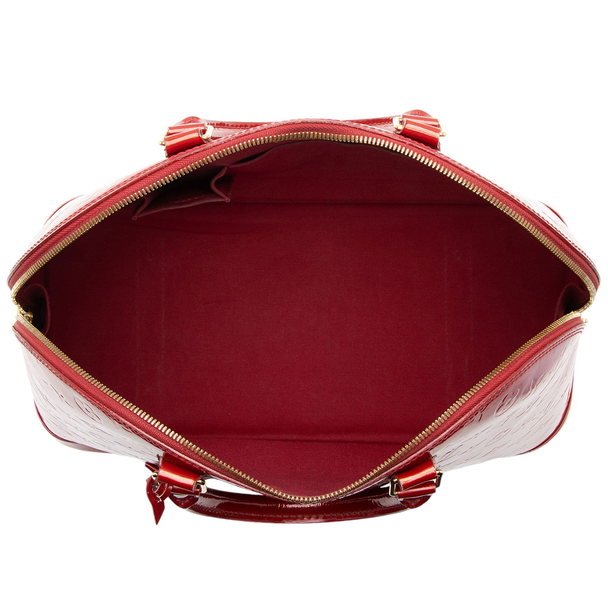 Louis Vuitton Monogram Vernis Alma GM Satchel (SHF-7bvjjk)