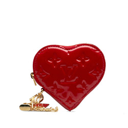 Louis Vuitton Monogram Vernis Heart Coin Purse (SHG-w8c3lR)