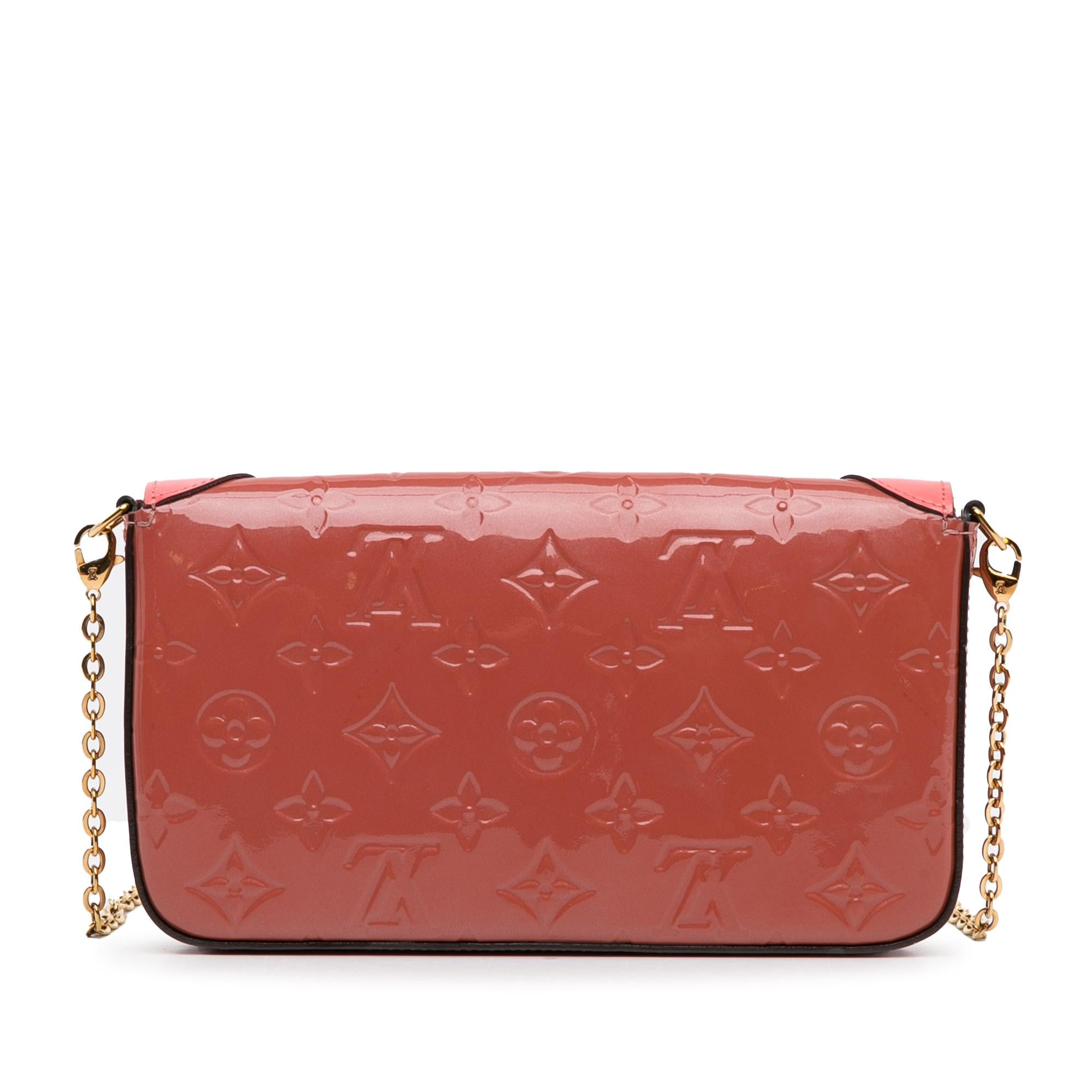 Louis Vuitton Monogram Vernis Pochette Felicie Valentine Dog (SHG-y5pSsZ)