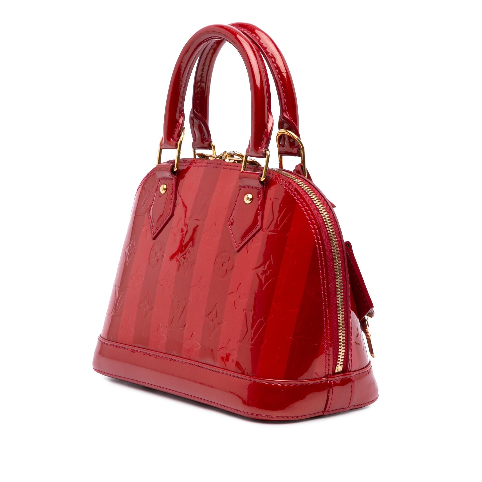 Louis Vuitton Monogram Vernis Rayures Alma BB