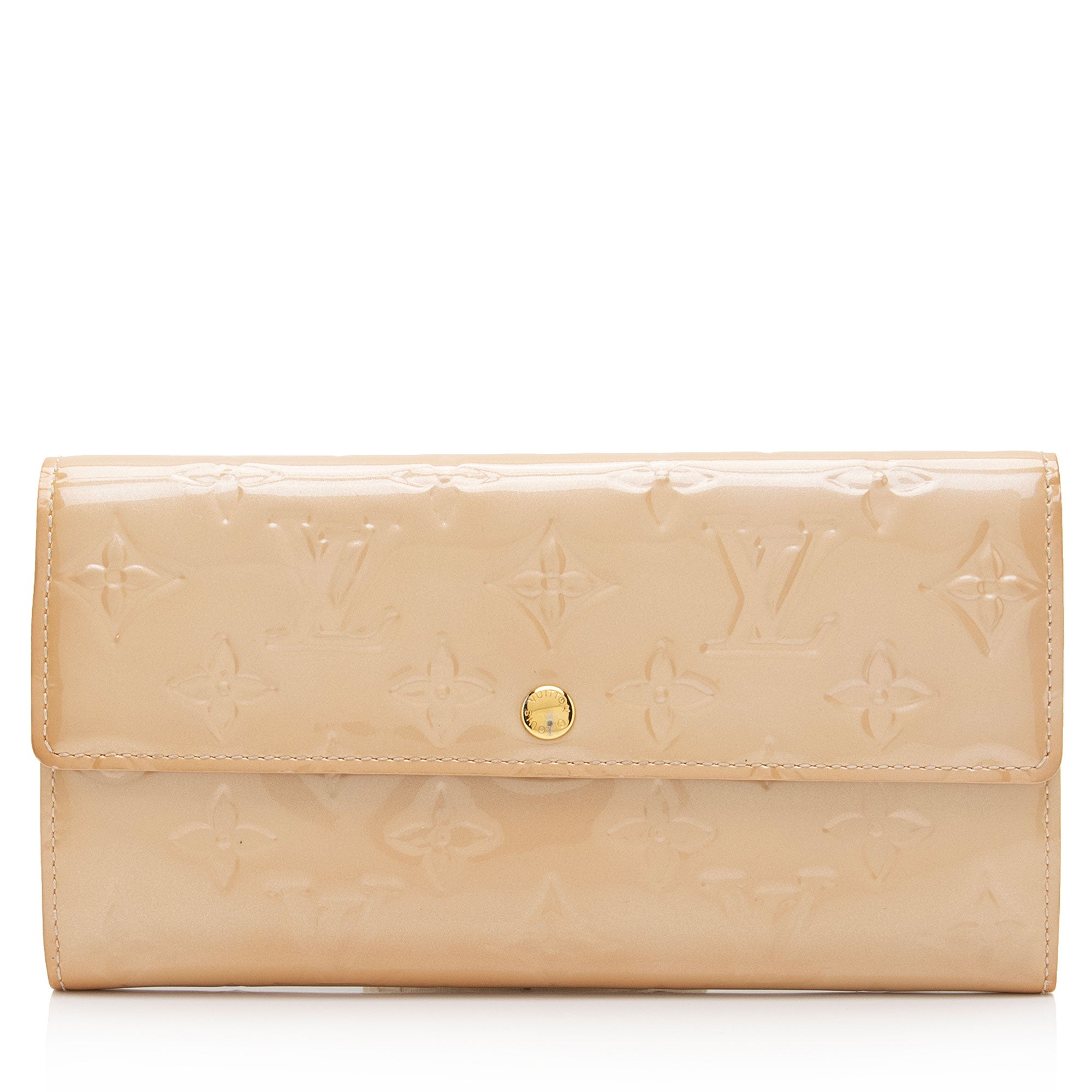 Louis Vuitton Monogram Vernis Sarah Wallet (SHF-56enYg)