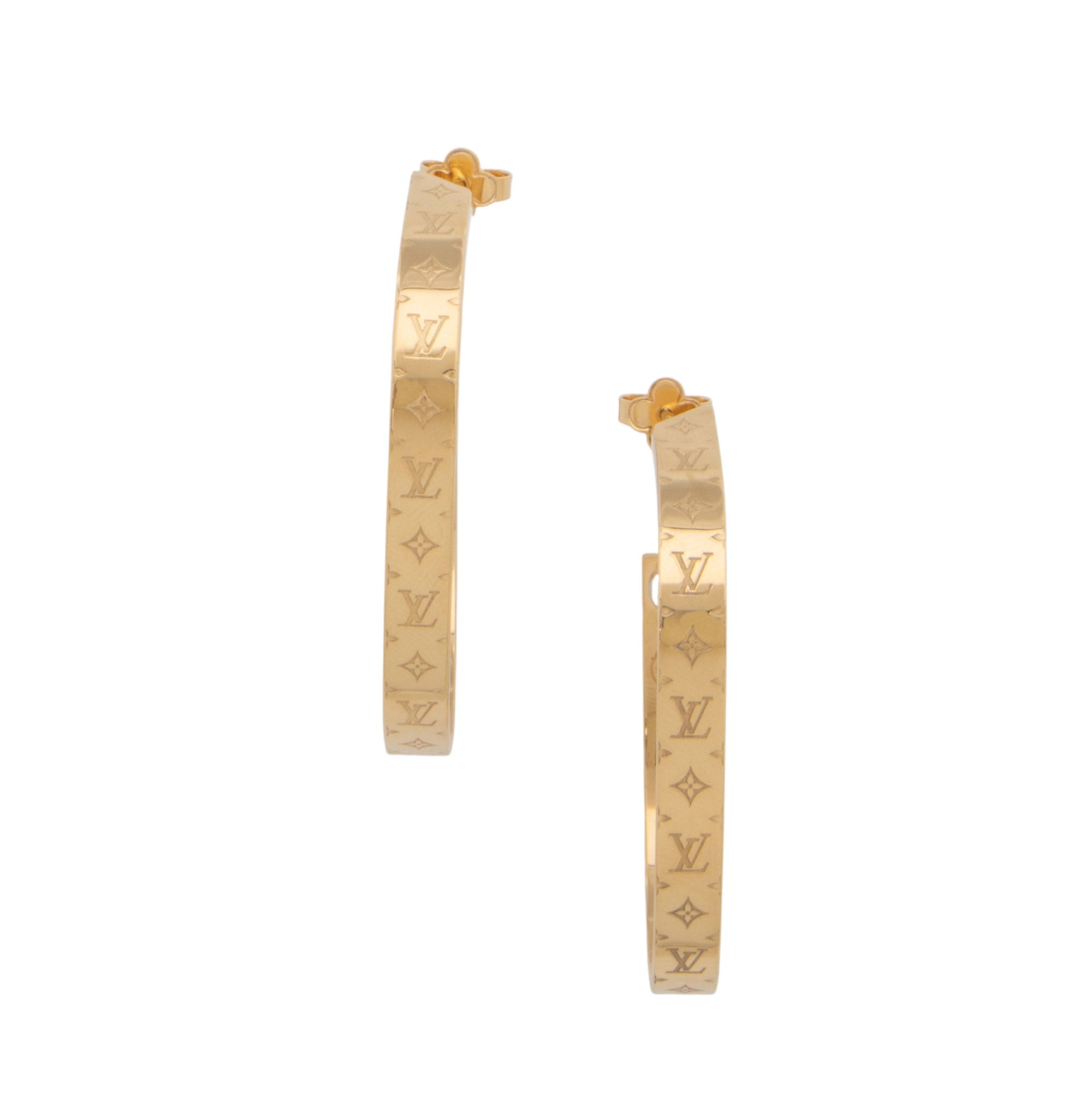 Louis Vuitton Nanogram Hoop Earrings