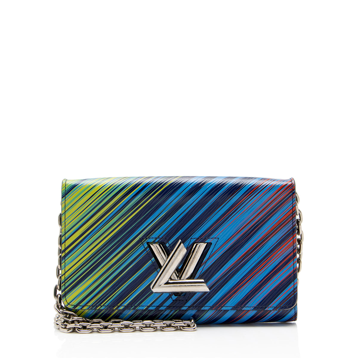 Louis Vuitton Patent Epi Leather Rainbow Twist Chain Wallet