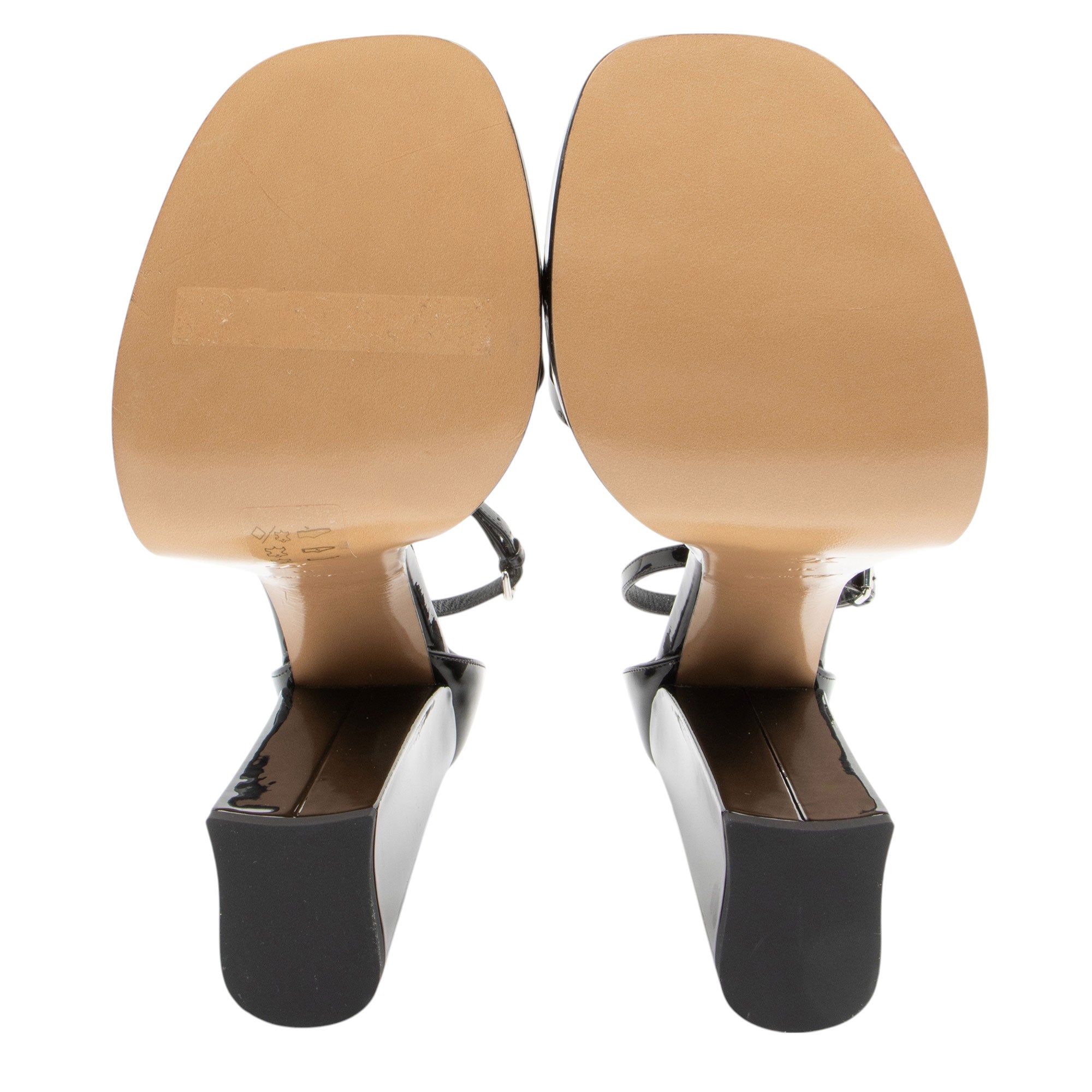 Louis Vuitton Patent Leather Fame Platform Sandals - Size 8.5 / 38.5