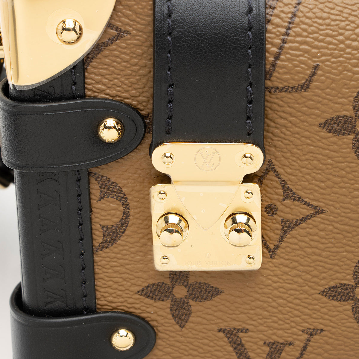 Louis Vuitton Reverse Monogram Canvas Side Trunk PM Shoulder Bag