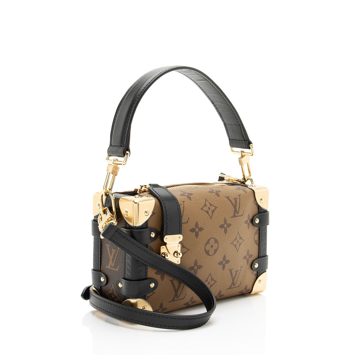 Louis Vuitton Reverse Monogram Canvas Side Trunk PM Shoulder Bag