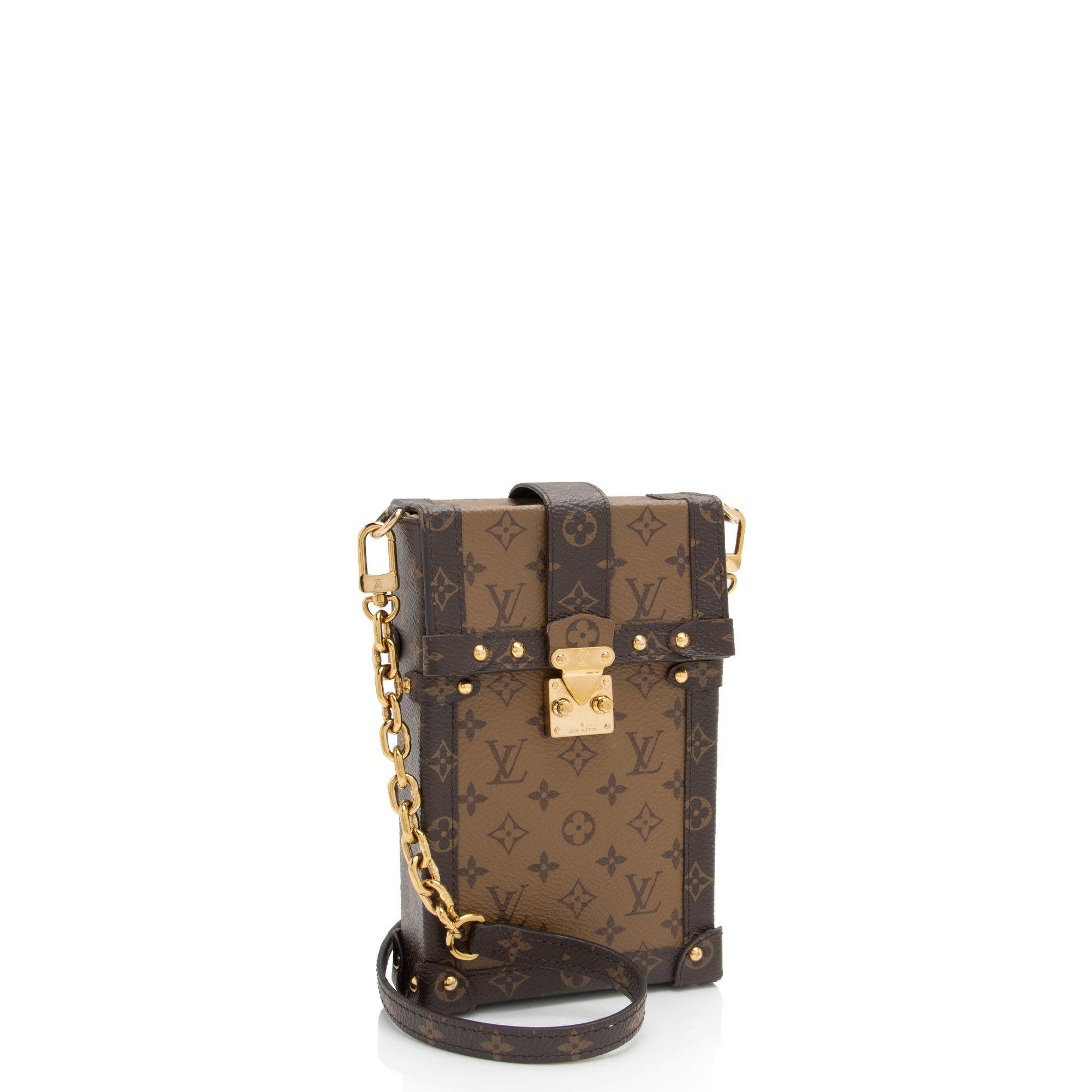 Louis Vuitton Reverse Monogram Pochette Trunk Vertical Shoulder Bag (SHF-xhzYvZ)